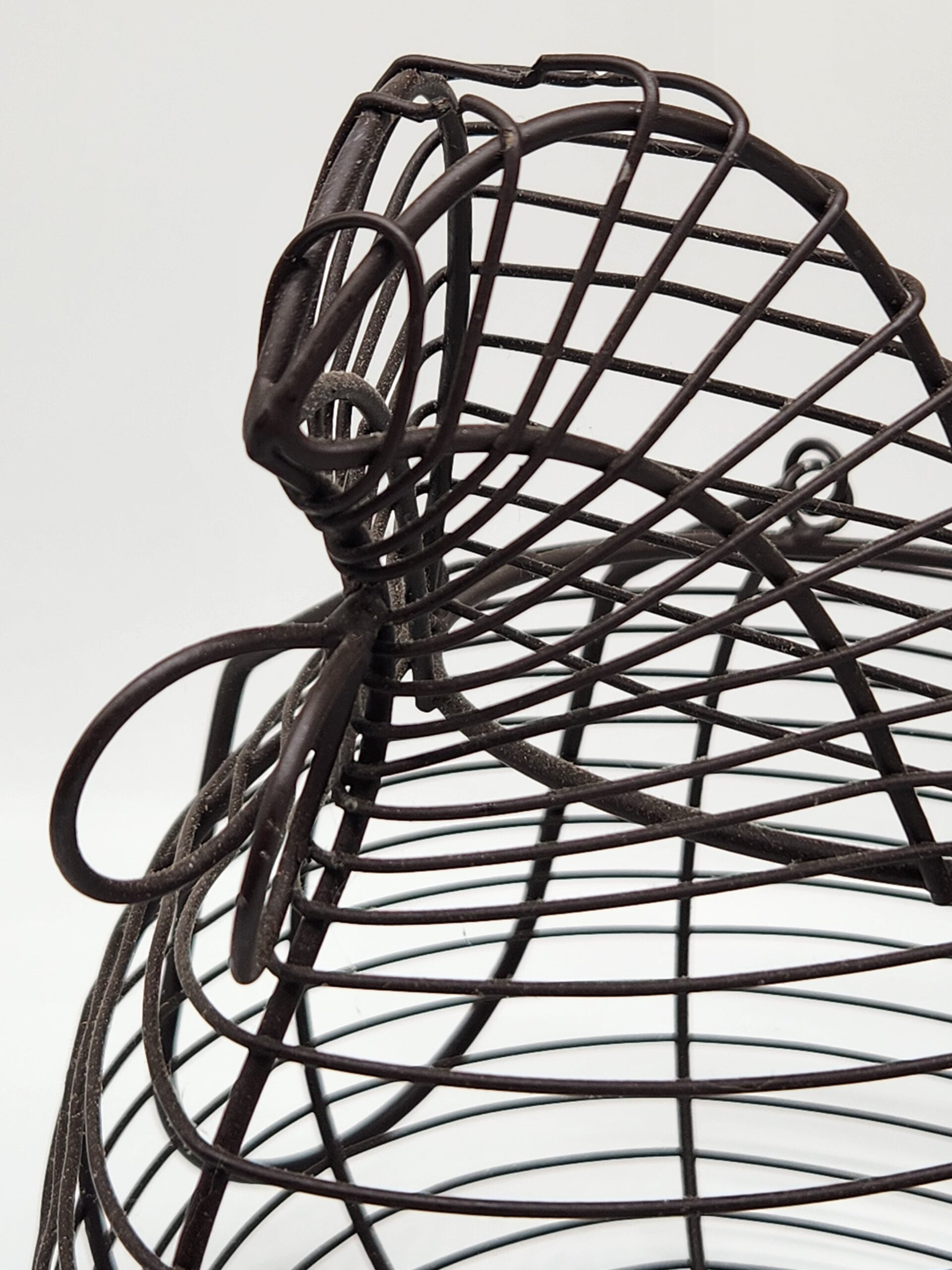 Dark Brown Wire Chicken Egg Gathering Basket - Cottagecore Country - Image 5
