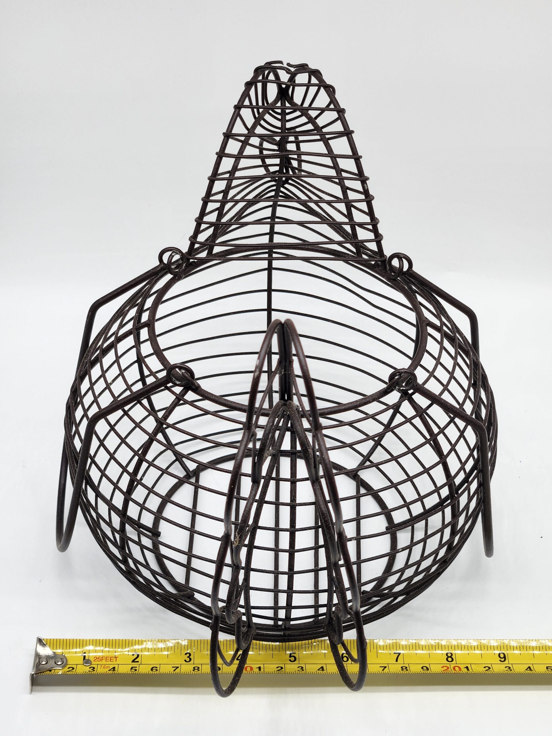 Dark Brown Wire Chicken Egg Gathering Basket - Cottagecore Country - Image 7