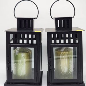 IKEA Metal Lanterns W/ Latching Doors AND Unused Candle