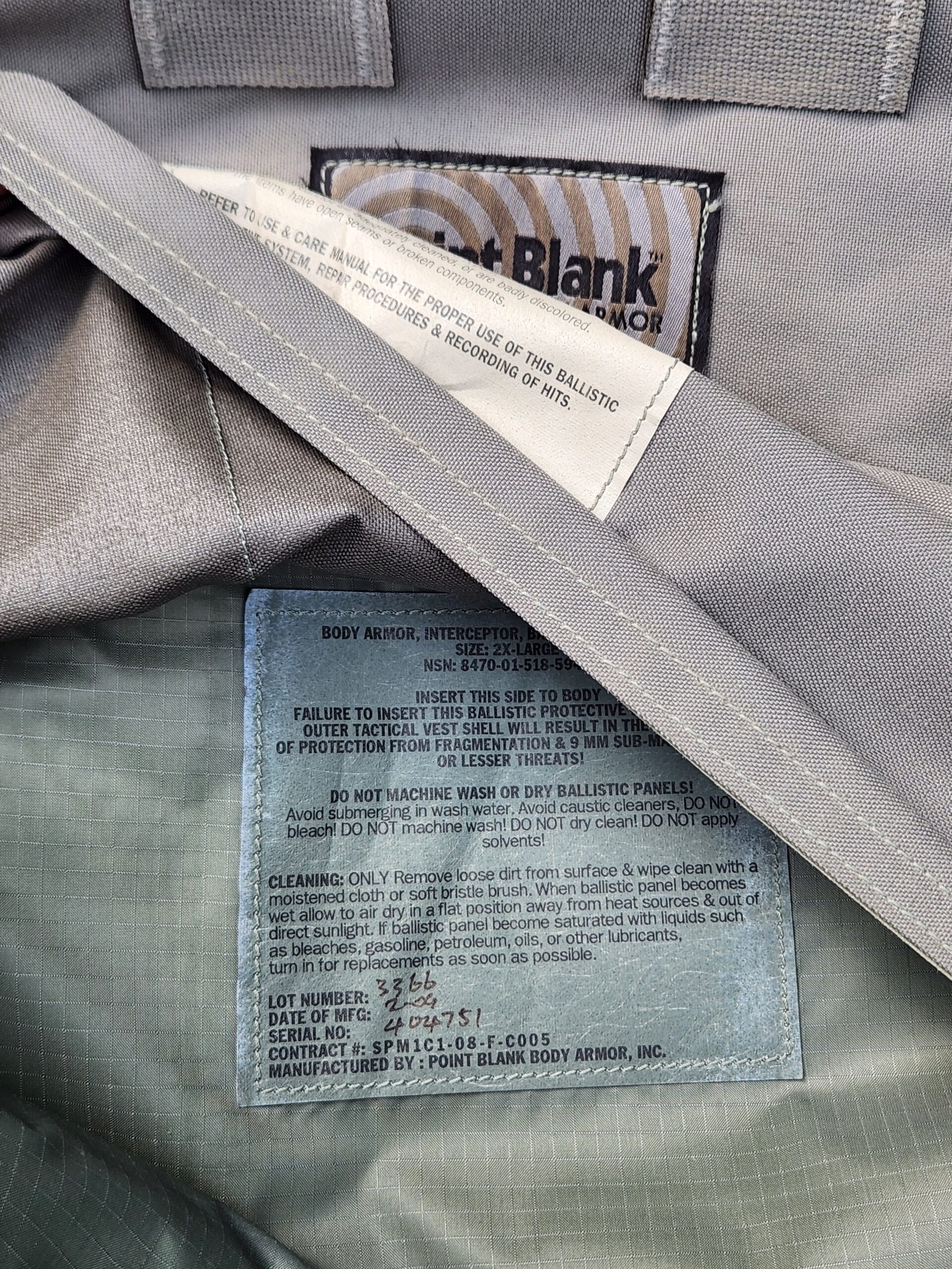 Point Blank Interceptor Body Armor (IBA) Plate Carrier (UCP) WITH 7.62 Plates & MORE – XXL - Image 4
