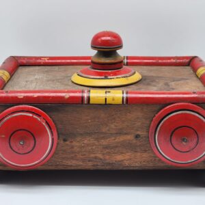 Hand-painted Wooden Lacquerware Spice Box from Afghanistan / Pakistan Mid 20th Cent