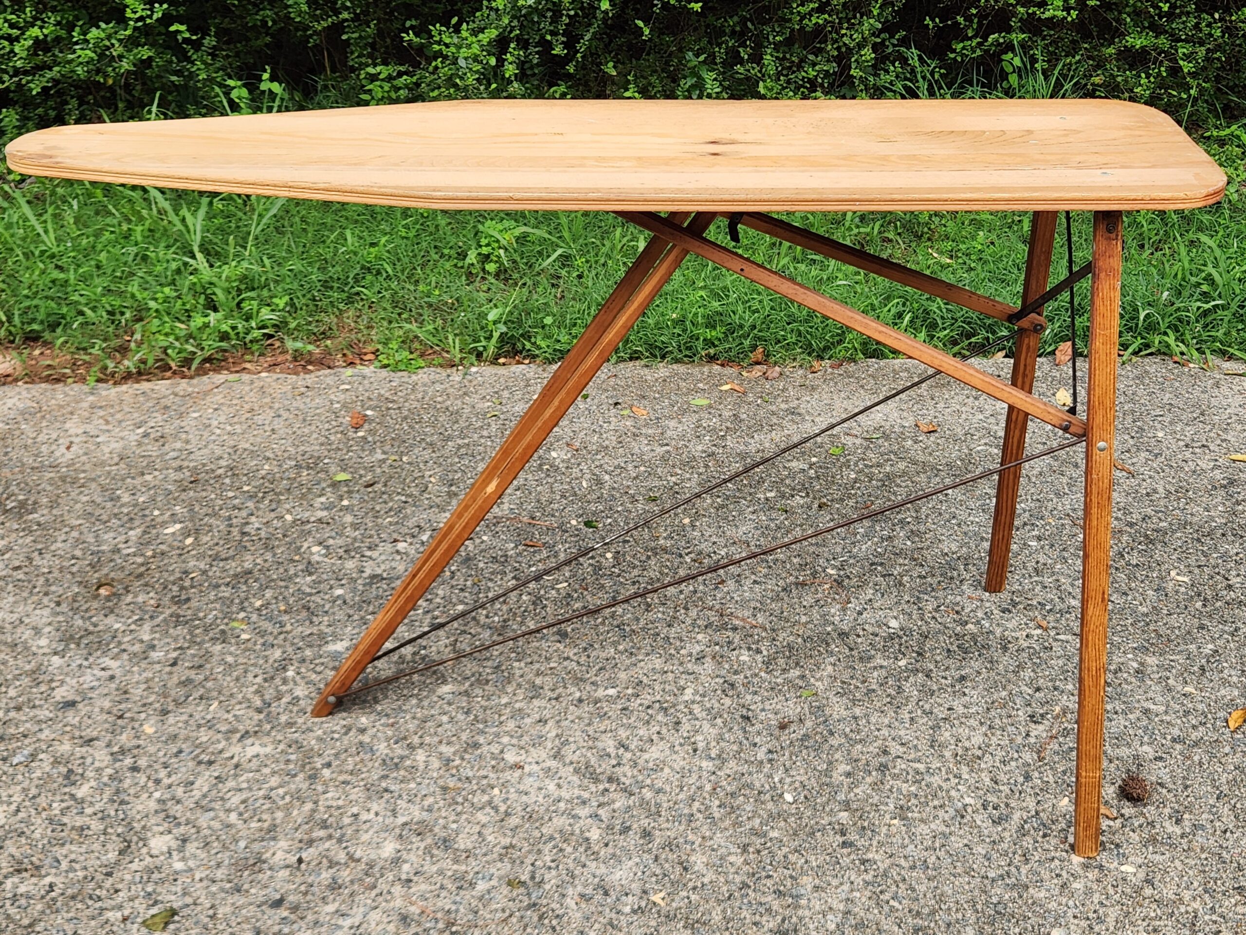Pre-1950s Vintage Primitive Wooden Ironing Board - Image 4