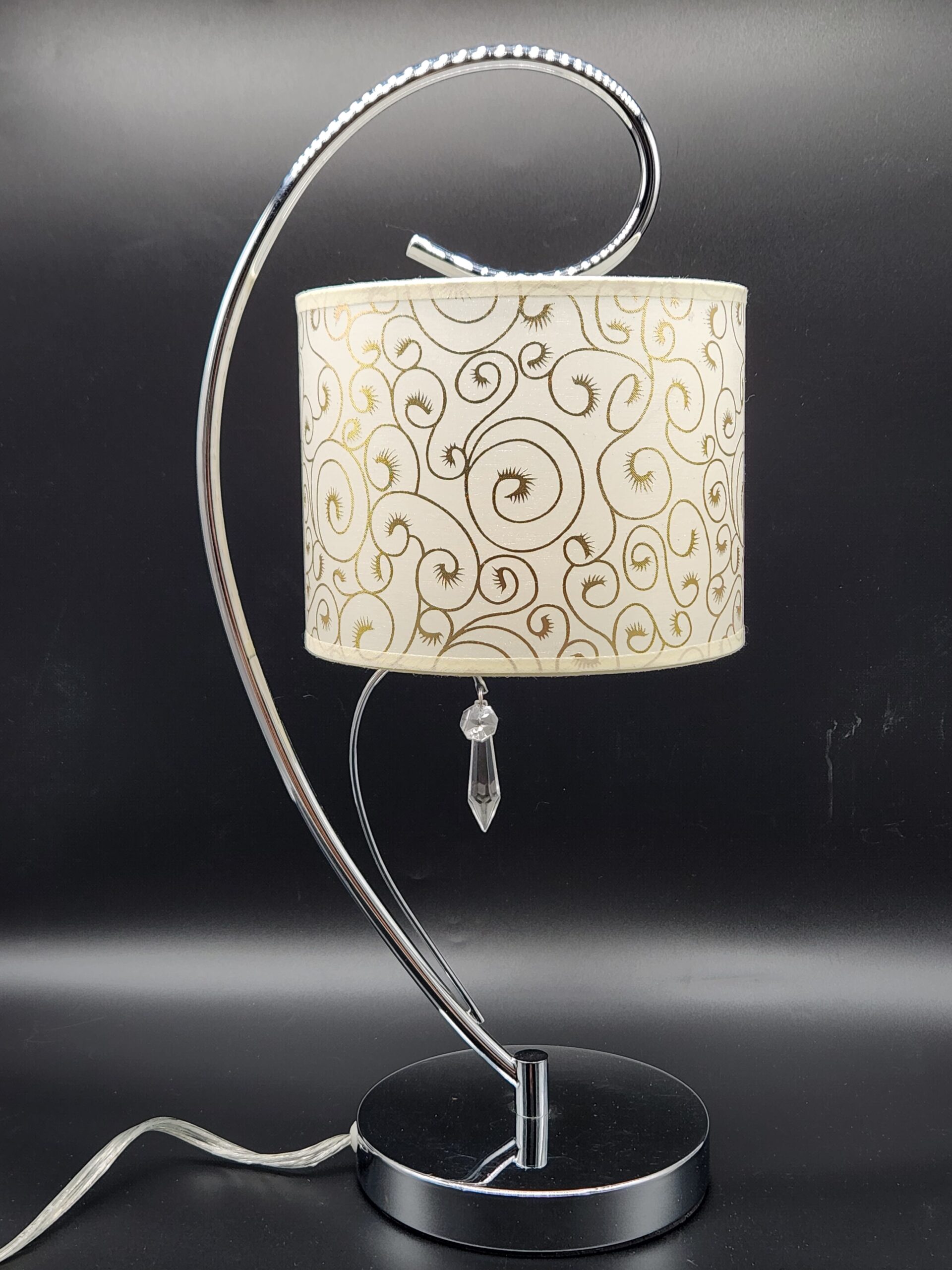 Warehouse of Tiffany Contemporary Swirl Crystal Table Lamp - Image 2