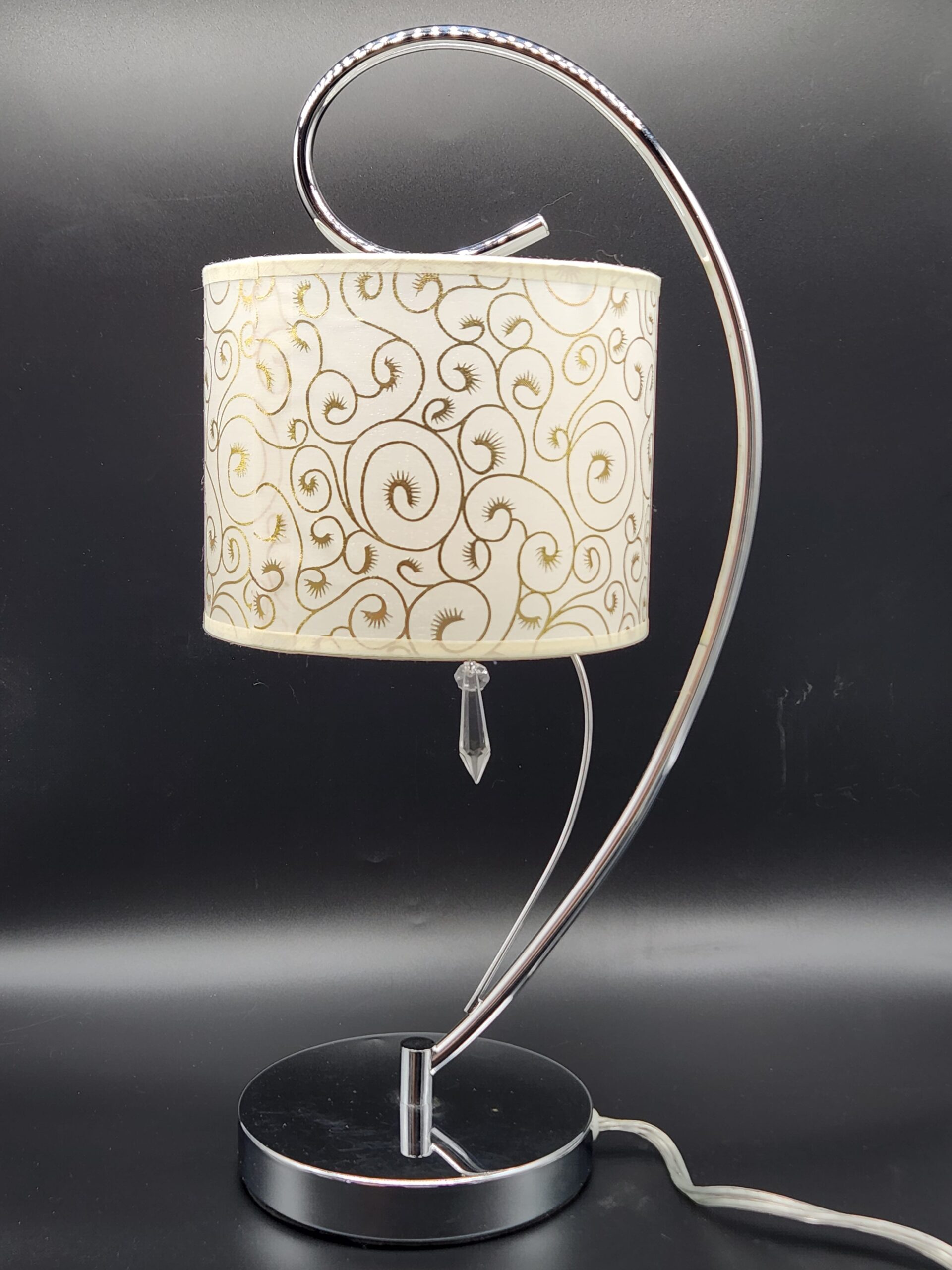Warehouse of Tiffany Contemporary Swirl Crystal Table Lamp - Image 3
