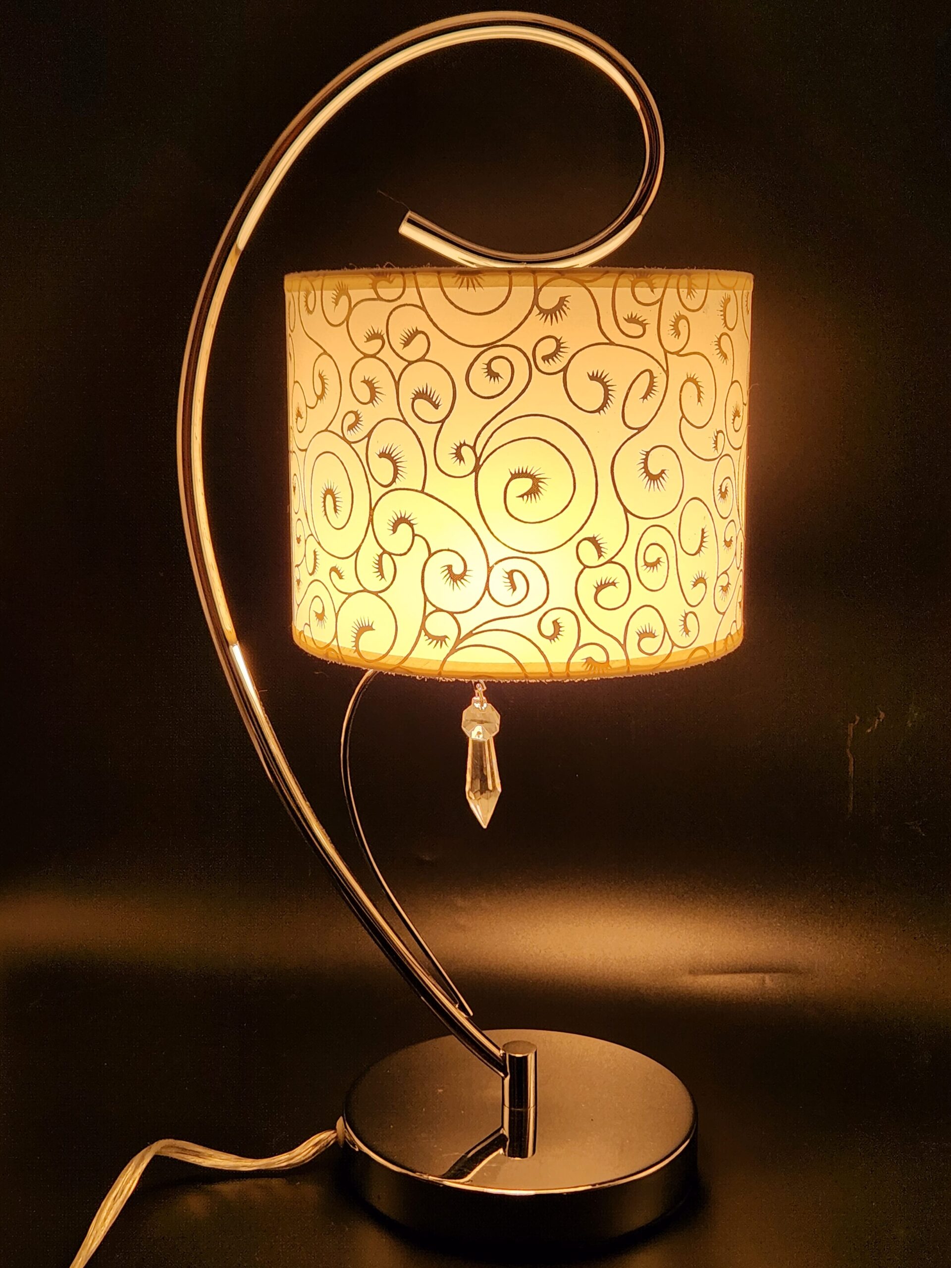Warehouse of Tiffany Contemporary Swirl Crystal Table Lamp