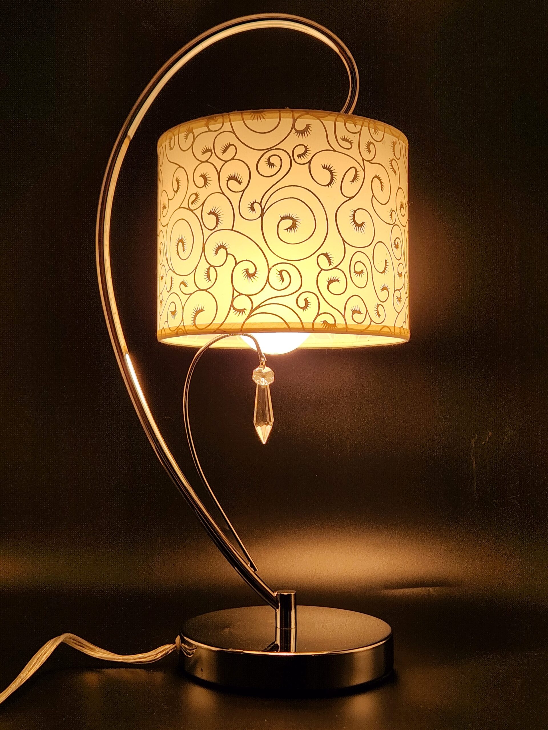 Warehouse of Tiffany Contemporary Swirl Crystal Table Lamp - Image 7