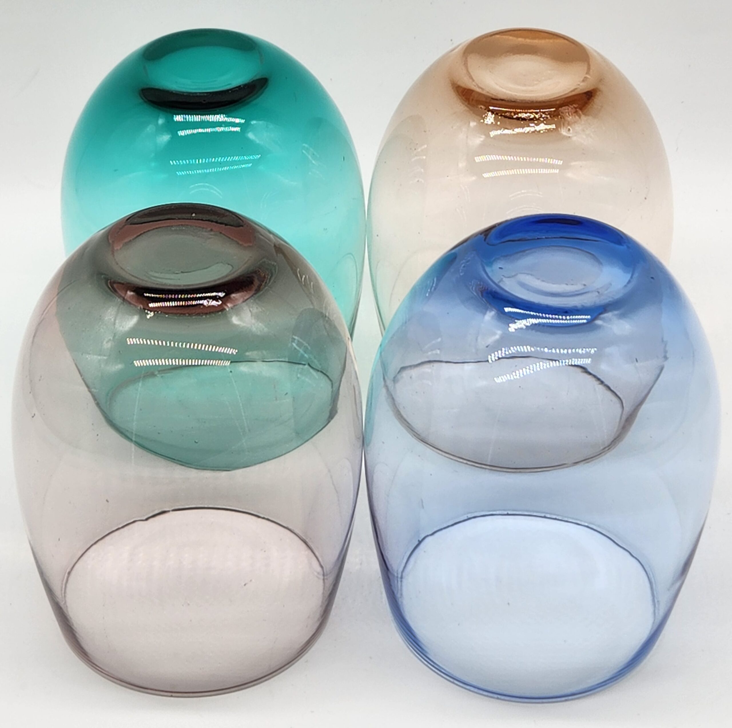 JoyJolt Hue Set of 4 Hand-Blown Crystal Stemless Wine Glasses - Image 9