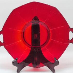Imperial Glass-Ohio 1930s "Molly" Pattern Serving Plate Ruby Red