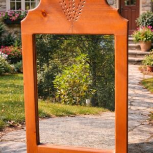 Vintage Cushman Colonial Creation Wall Mirror w/ Sculpted Solid Maple Frame