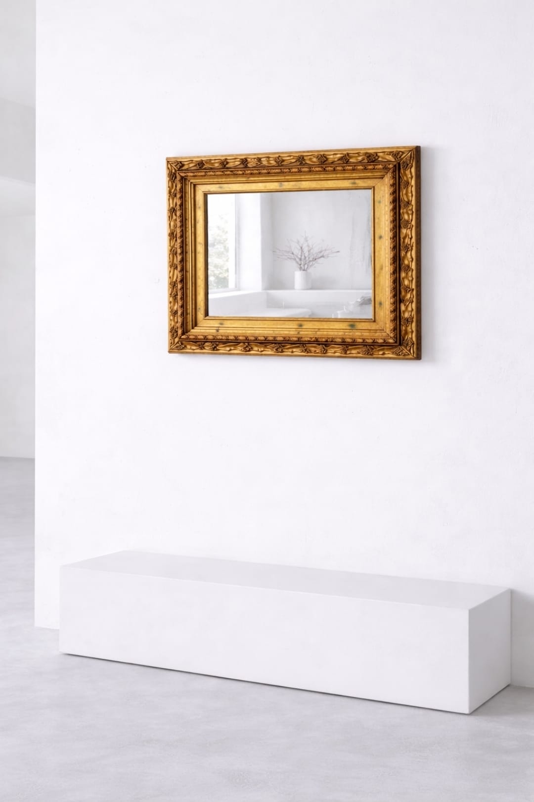 Venetian Italian Grape Vine Foliate Motif Frame Wall Mirror - 37" x 48" - Image 9