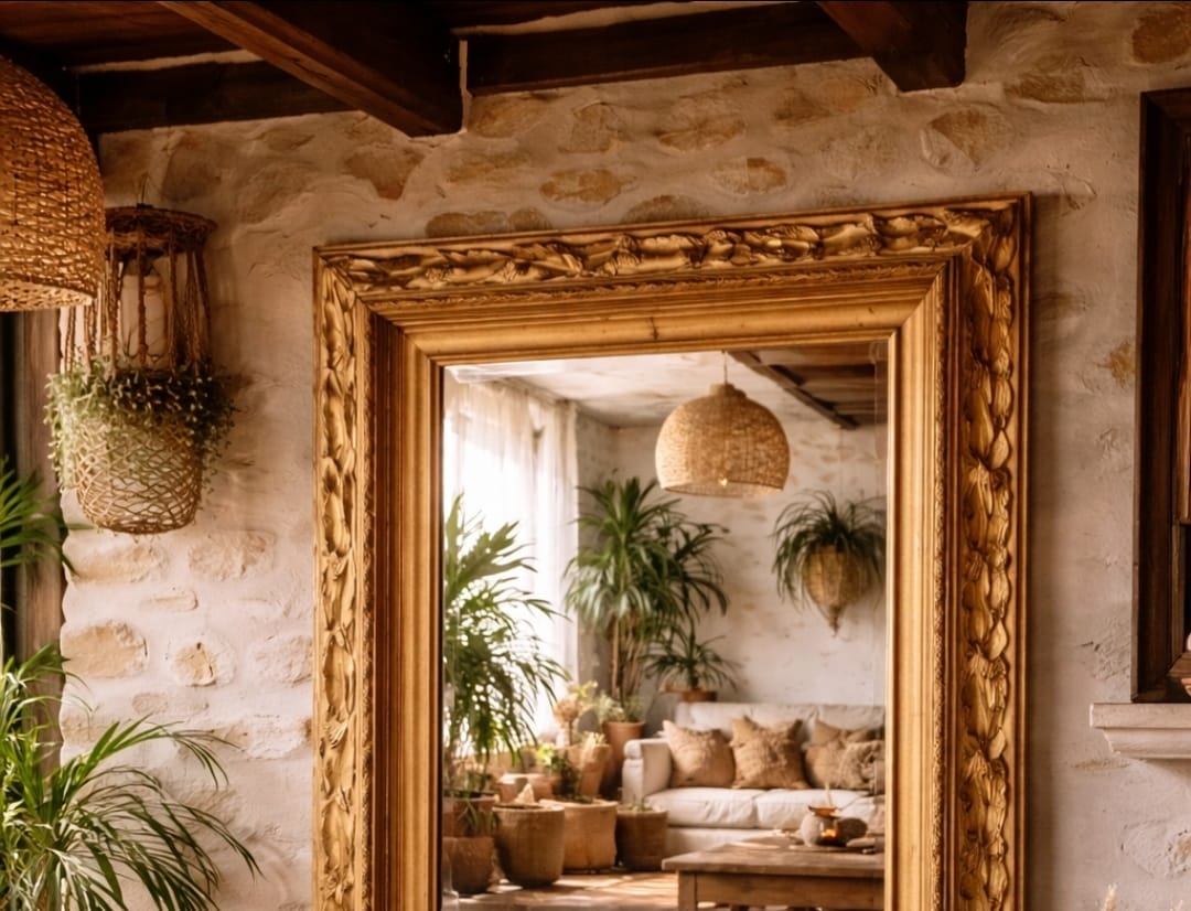 Venetian Italian Grape Vine Foliate Motif Frame Wall Mirror - 37" x 48" - Image 10