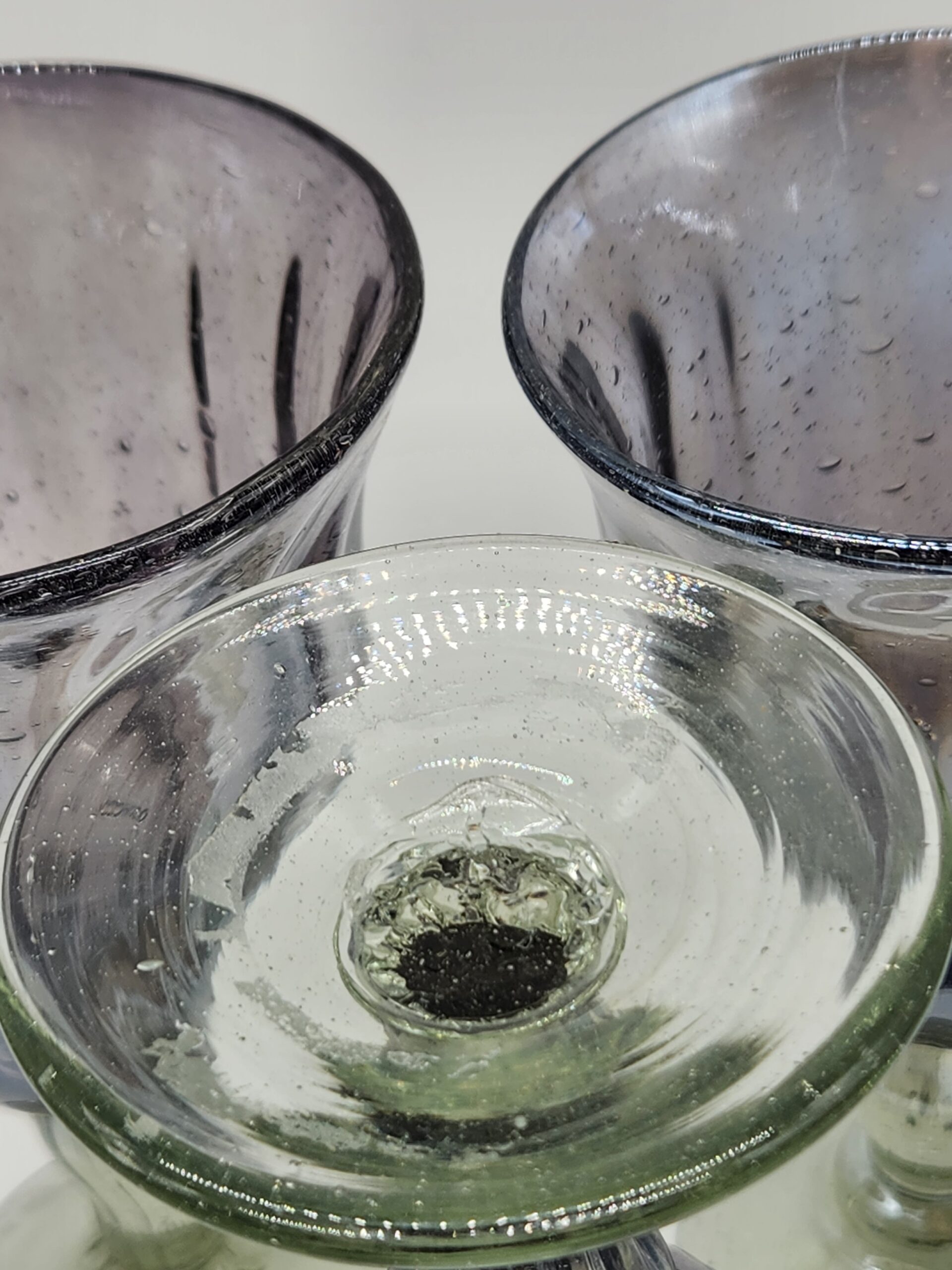 Mariposa Hand-Blown Purple Swirl Wine/Water Goblets - Image 6