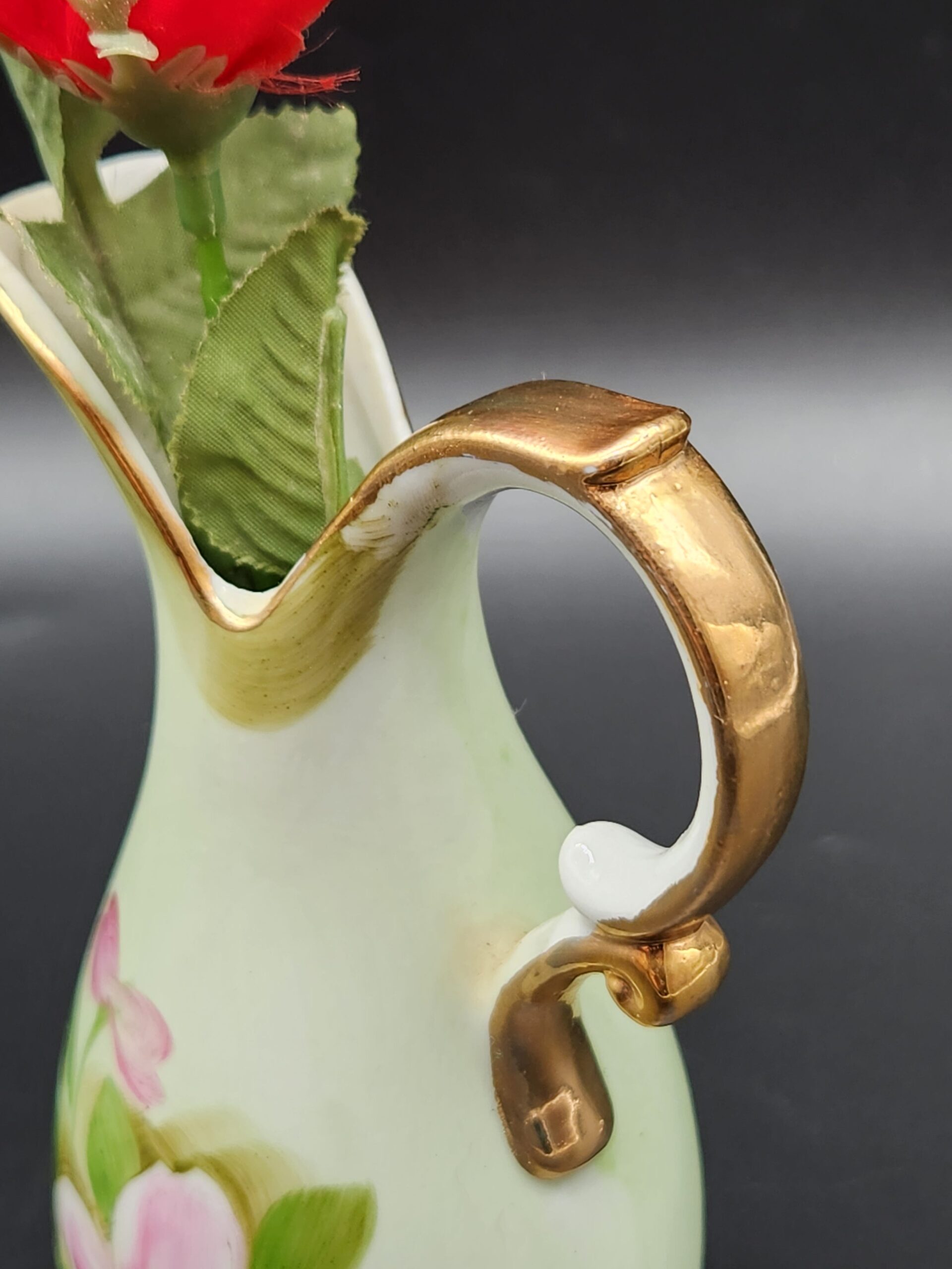 1950s-60s Orleans Pitcher Vase Hand-Painted in Japan - Image 2