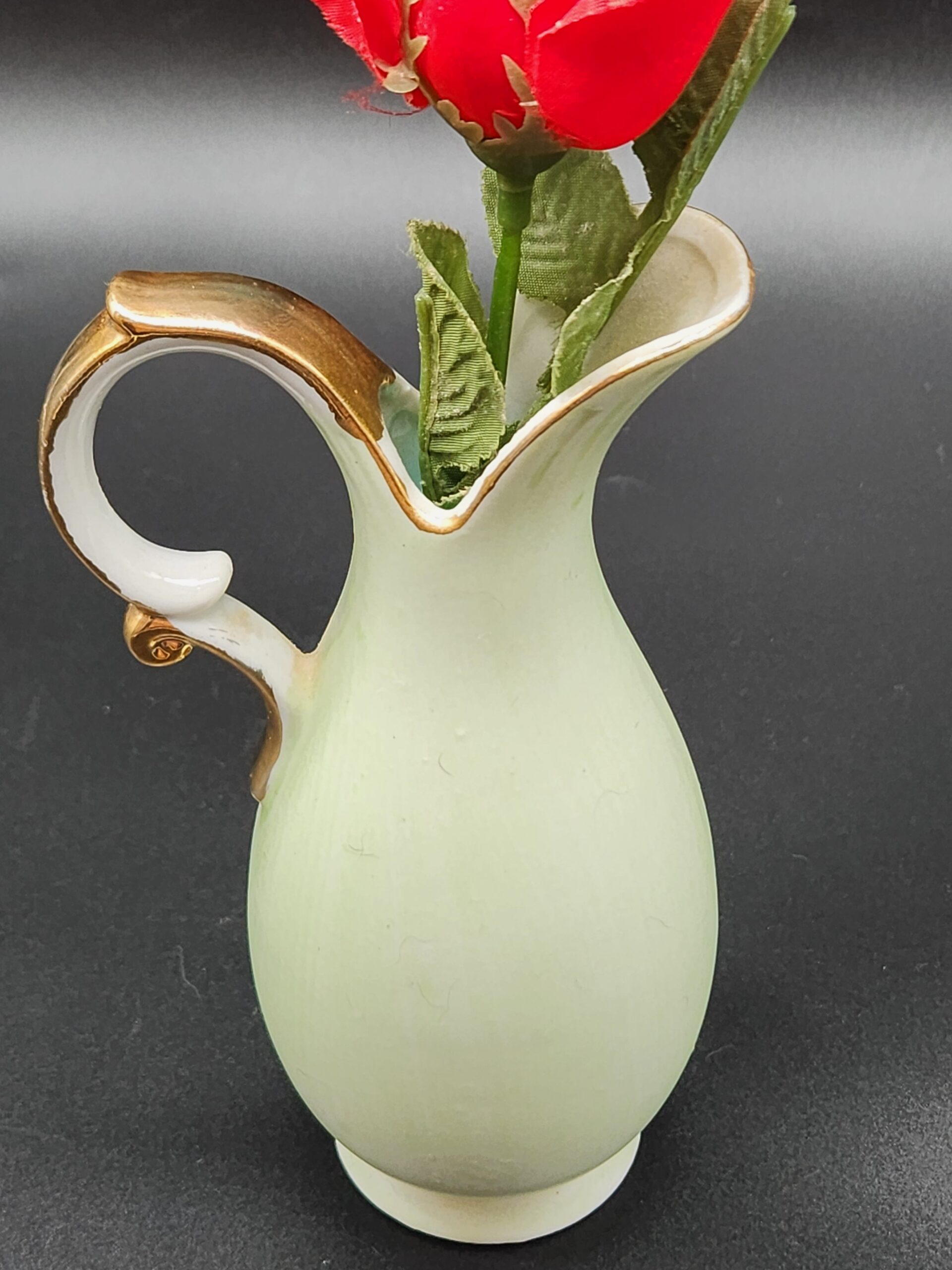 1950s-60s Orleans Pitcher Vase Hand-Painted in Japan - Image 4