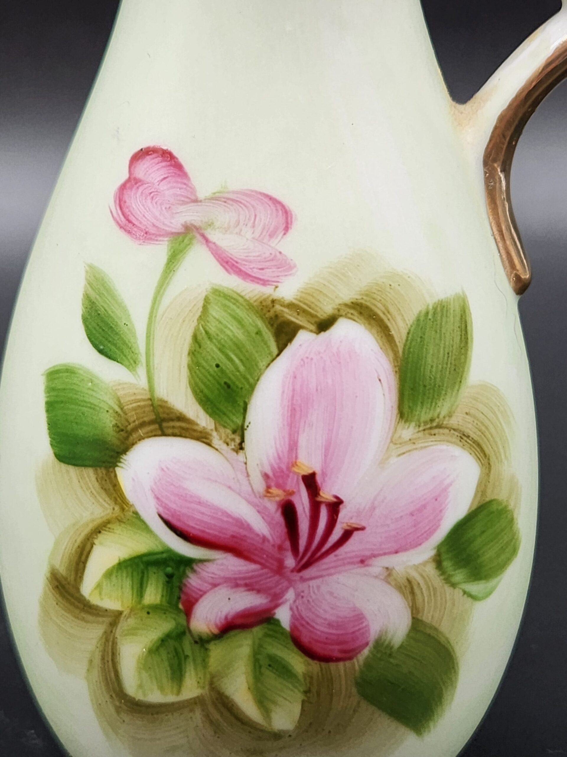 1950s-60s Orleans Pitcher Vase Hand-Painted in Japan - Image 6