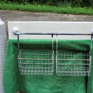 Rustic Country Wall-Mounted Wire Basket Storage Organizer
