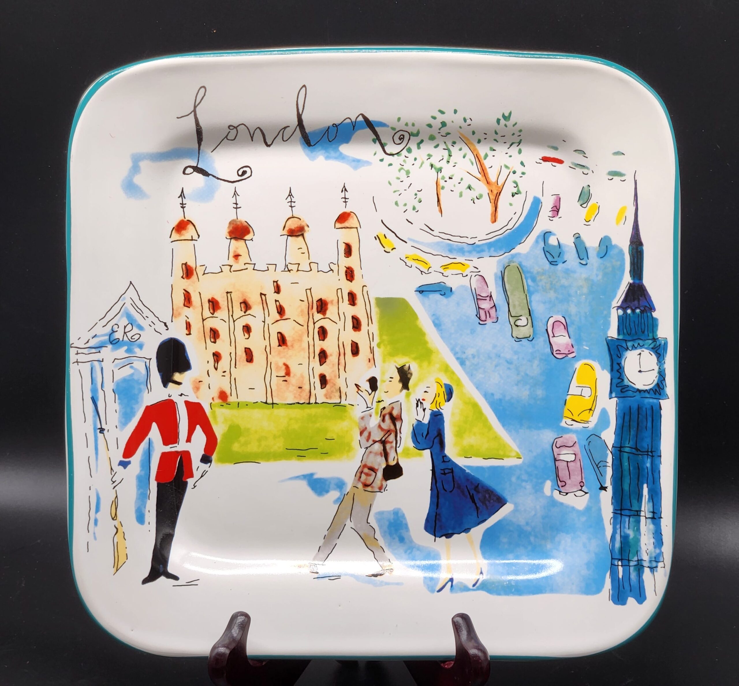 Rosanna "Bon Voyage" London Dessert Plate