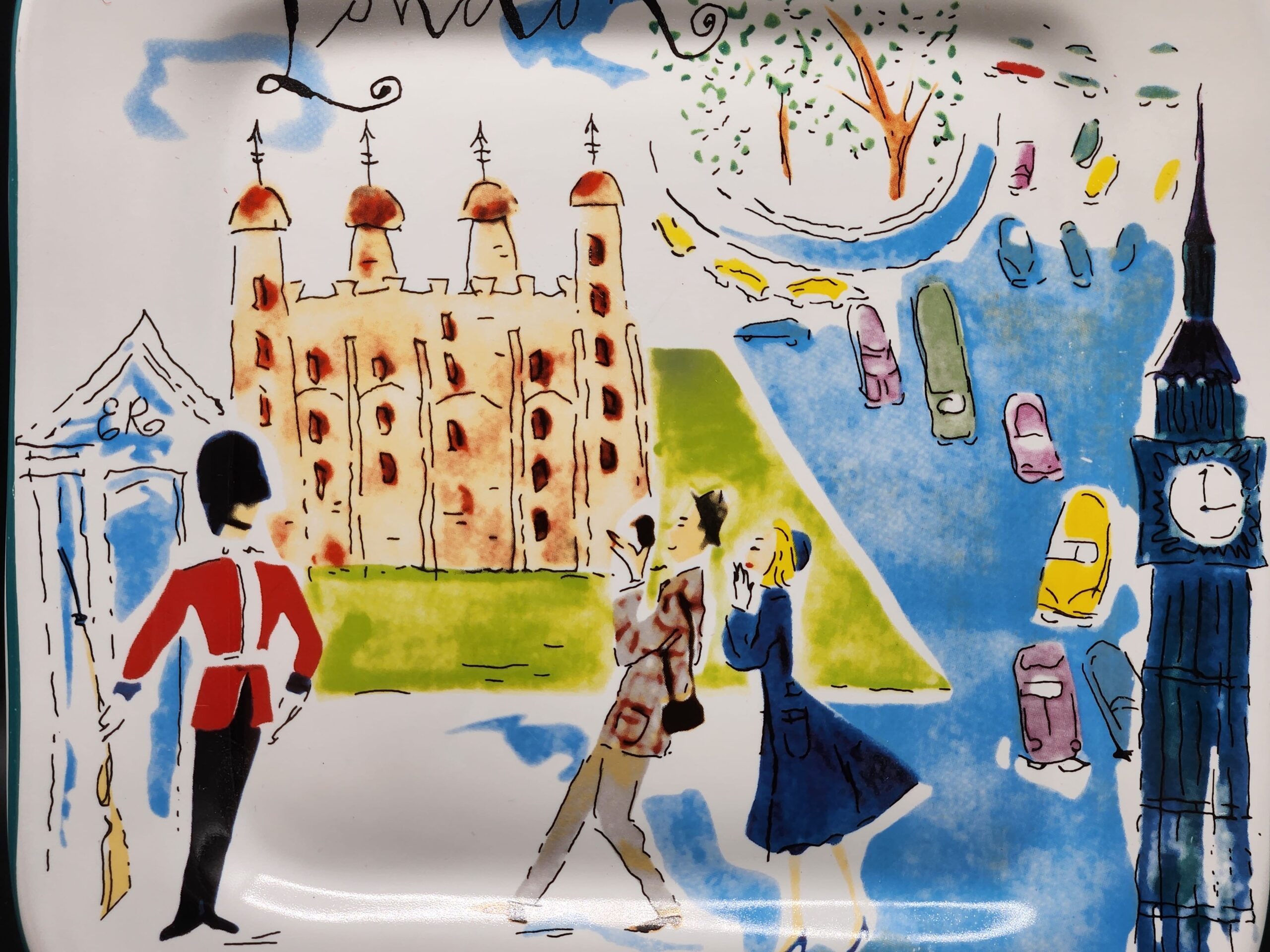 Rosanna "Bon Voyage" London Dessert Plate - Image 4