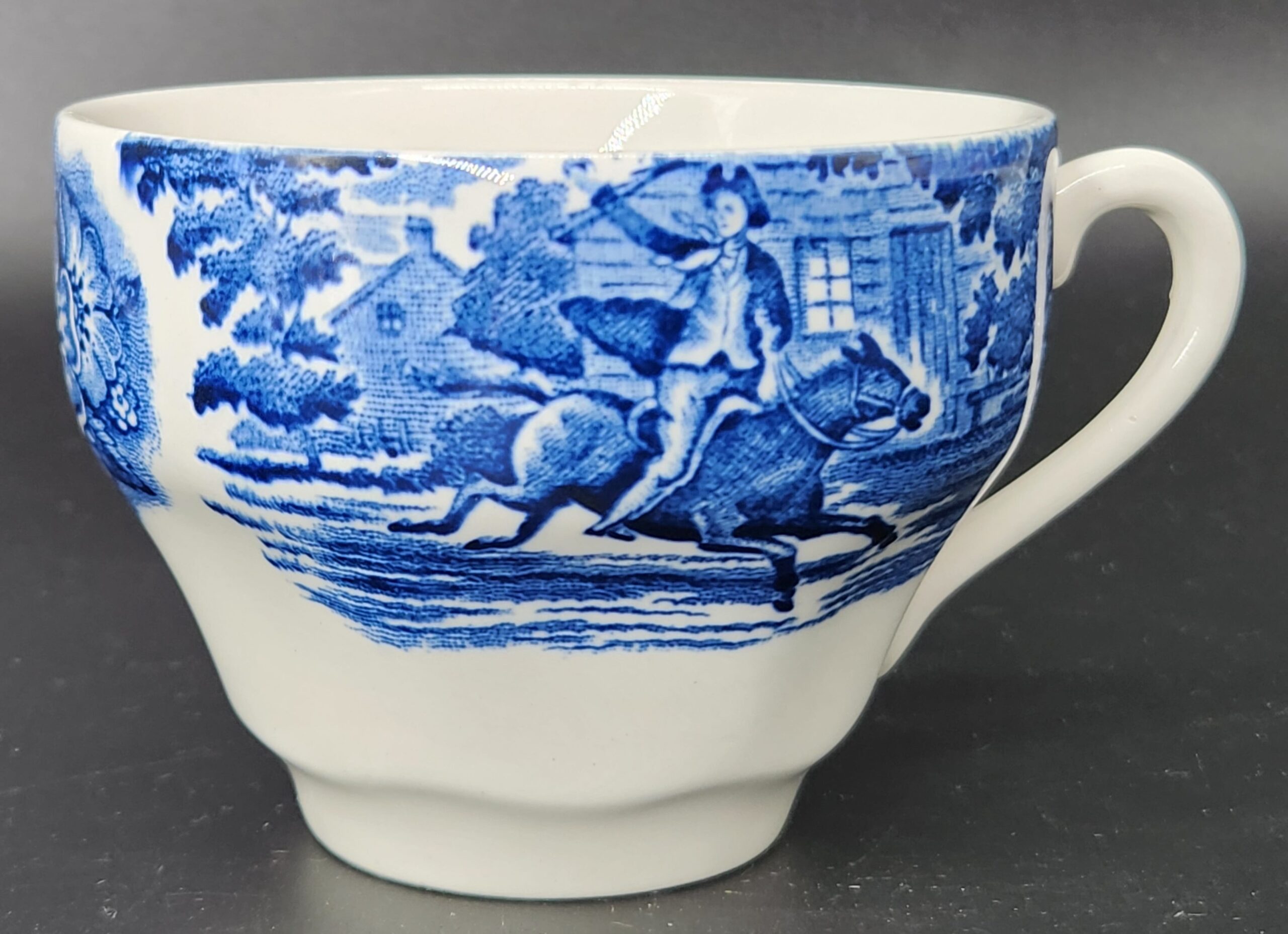1970s Staffordshire Liberty Blue "Paul Revere" English Pattern Teacup