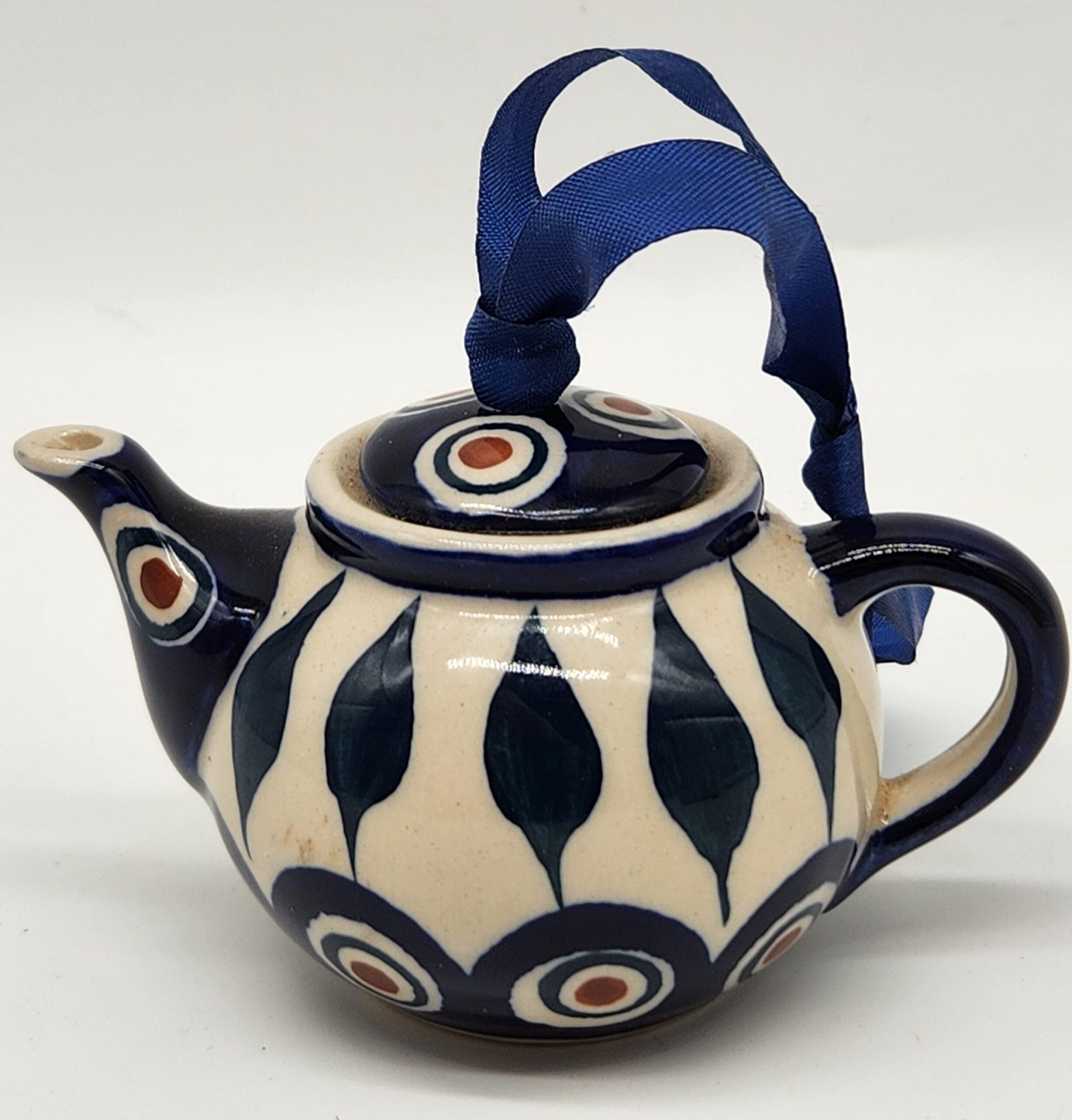 Boleslawiec, Poland Stoneware Tea Pot Ornament – Christmas