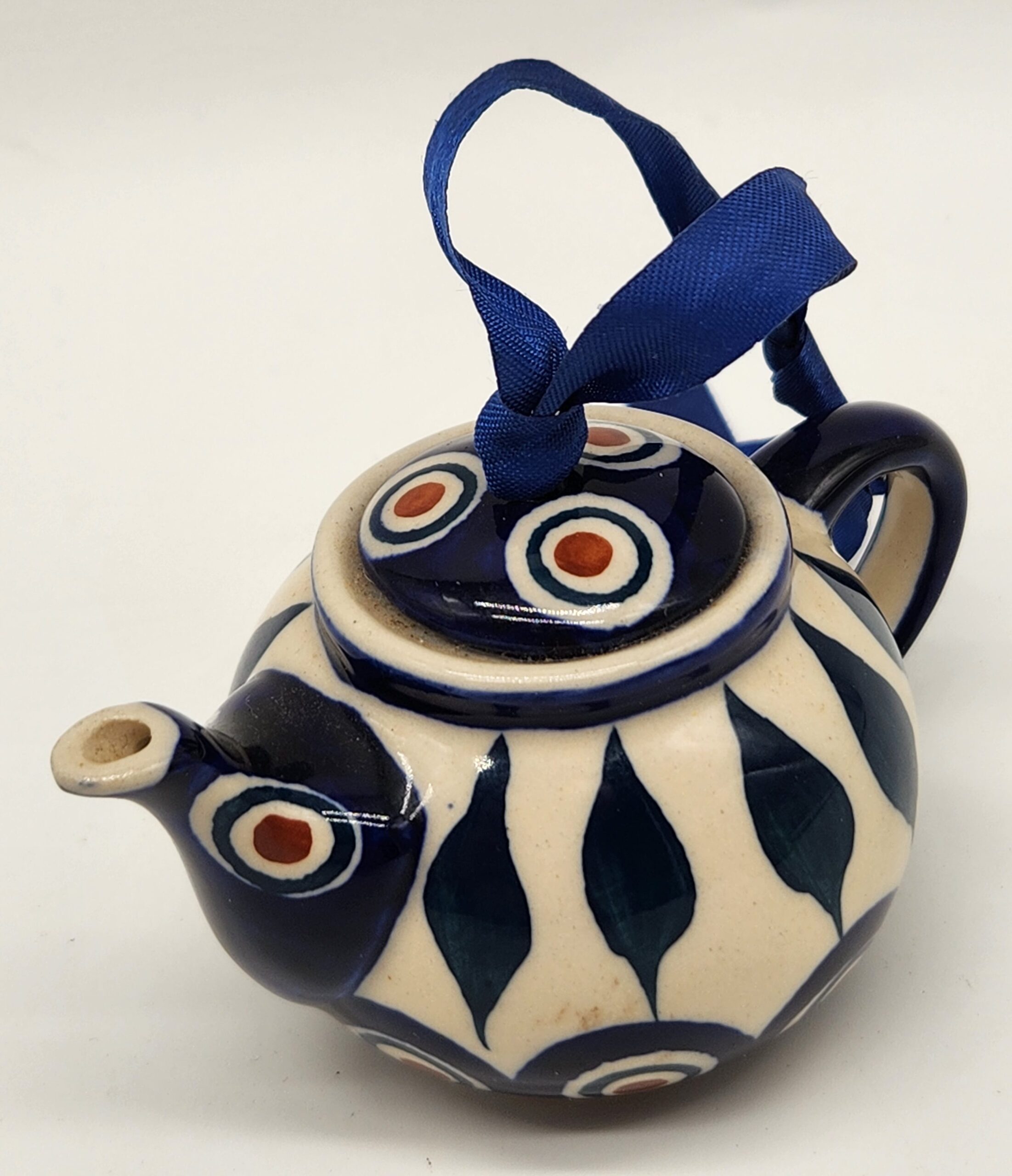 Boleslawiec, Poland Stoneware Tea Pot Ornament – Christmas - Image 2
