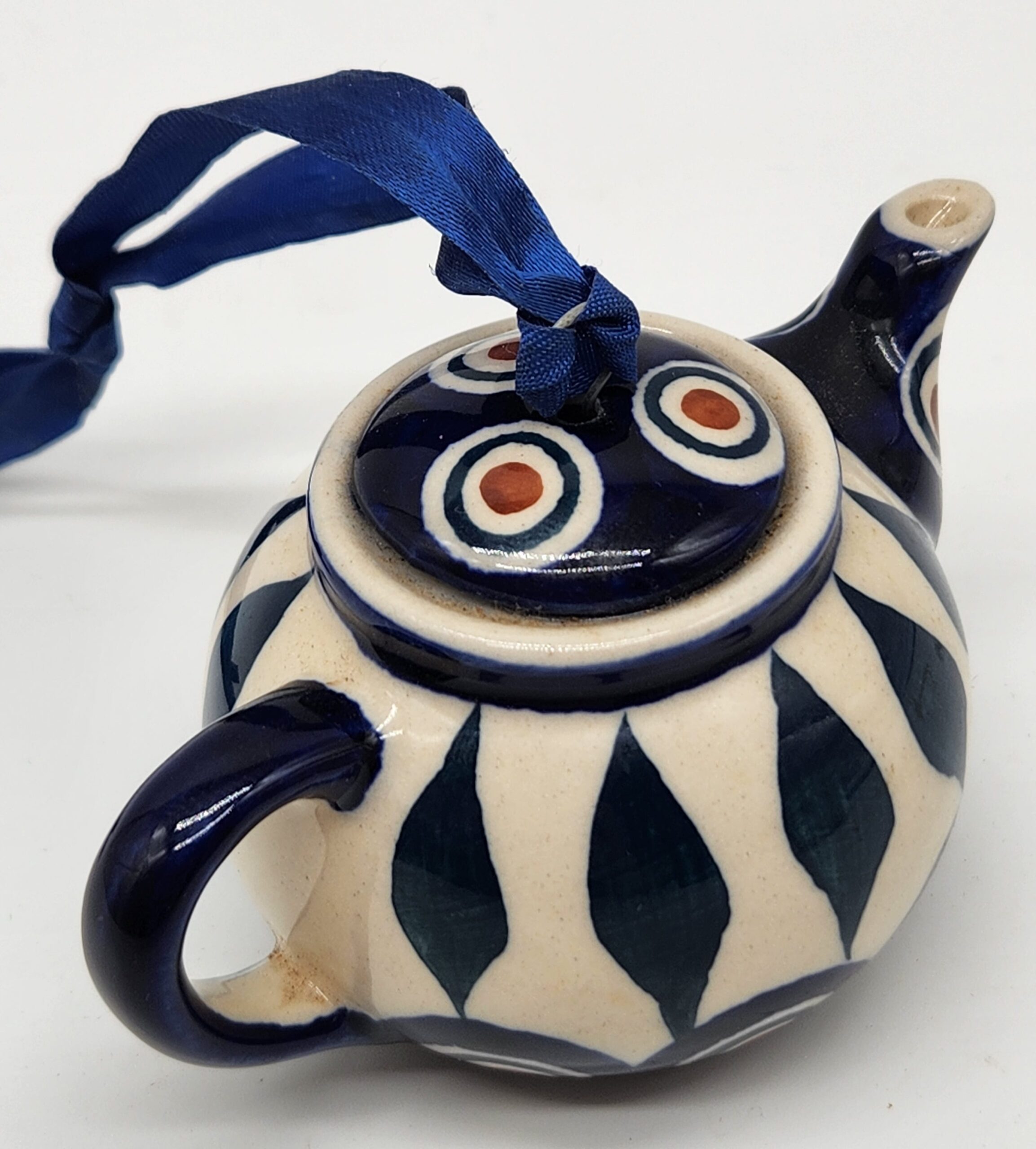 Boleslawiec, Poland Stoneware Tea Pot Ornament – Christmas - Image 4