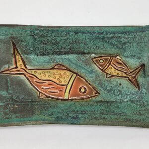 Southern Italian Motif Polychrome Fish Relief "Trinket" Dish