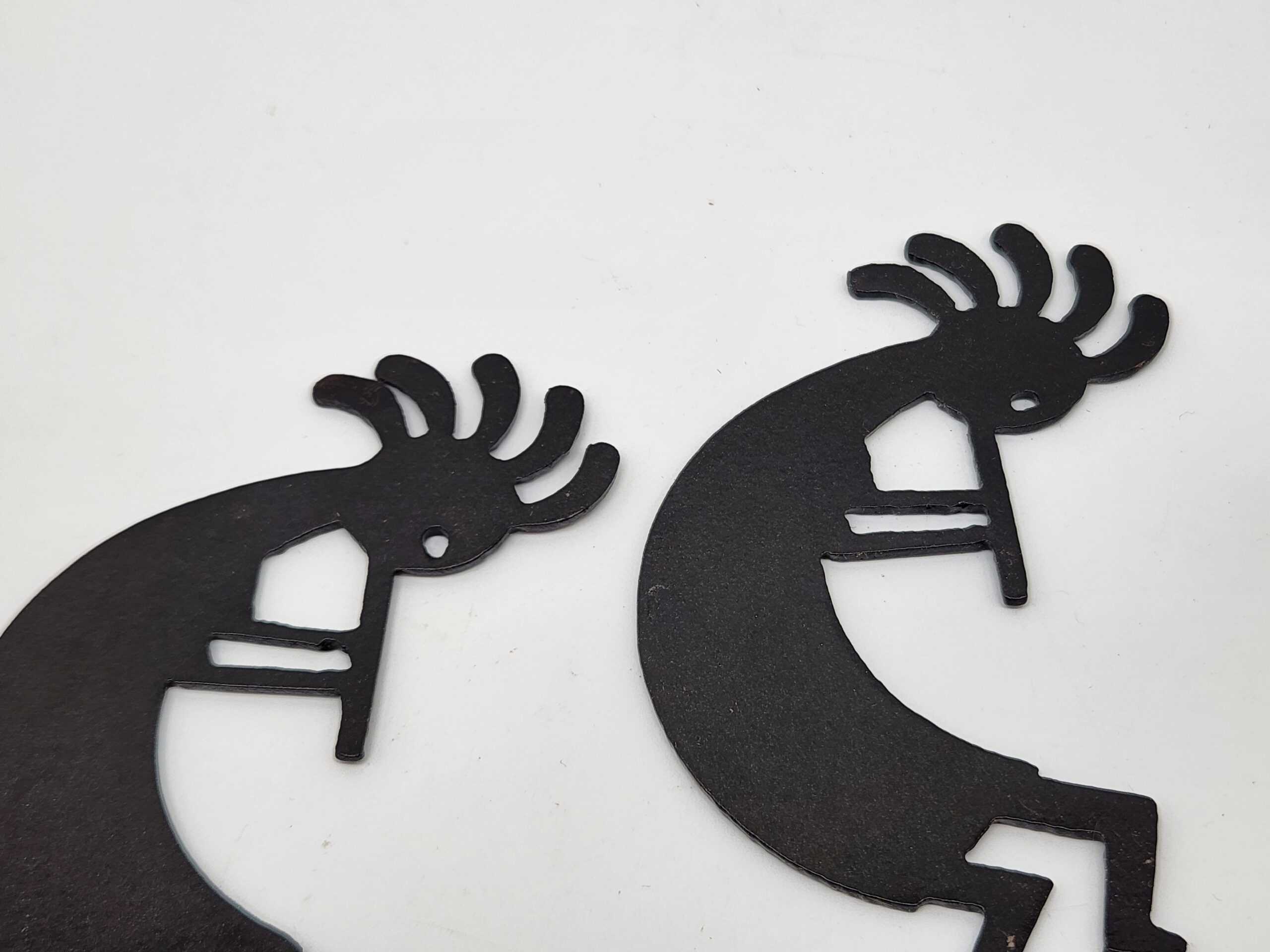 Black Metal Key/Leash Hooks - Southwest Kokopelli Silhouette - Image 4