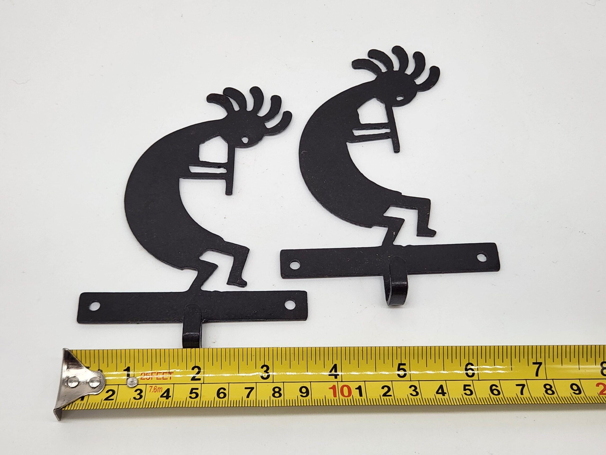 Black Metal Key/Leash Hooks - Southwest Kokopelli Silhouette - Image 5