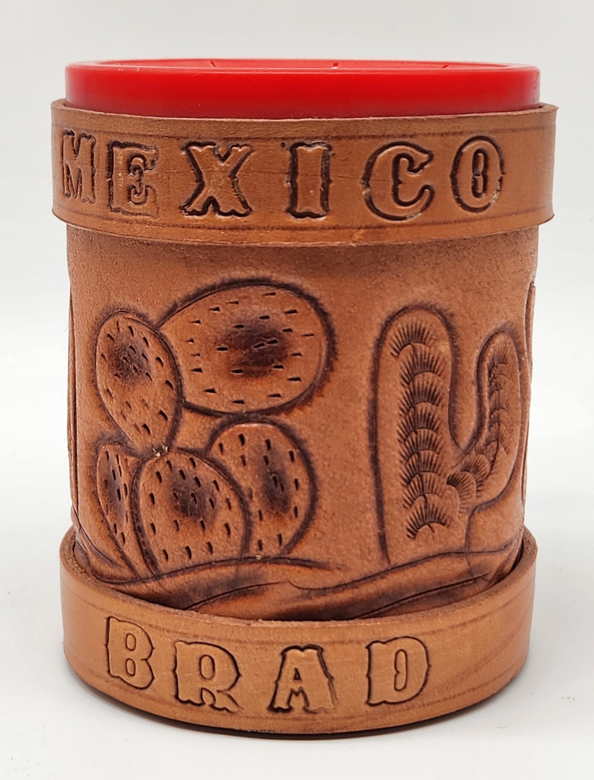 BRAD, ARE YOU THERE? Mexican Leather Can Koozie