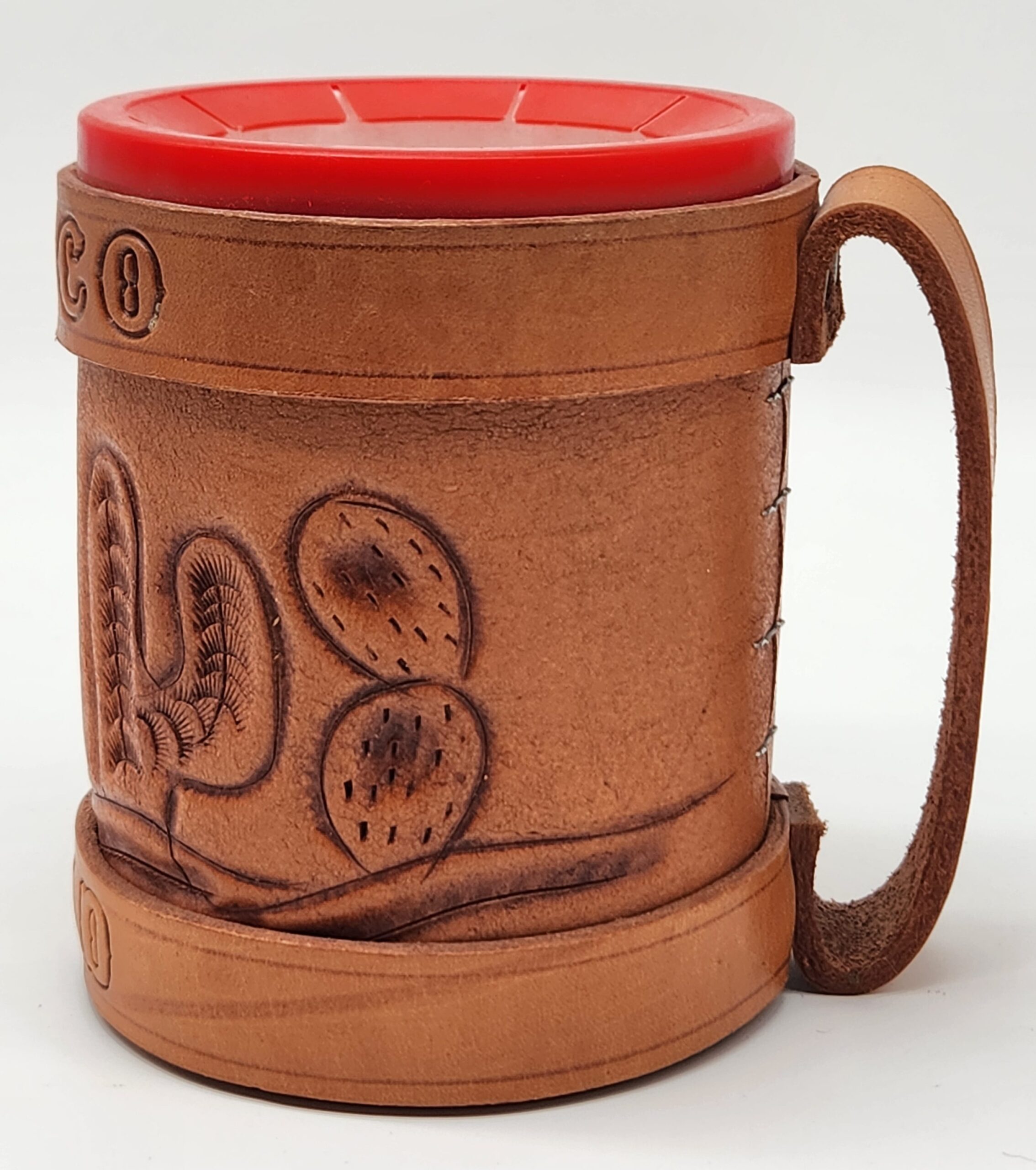 BRAD, ARE YOU THERE? Mexican Leather Can Koozie - Image 2