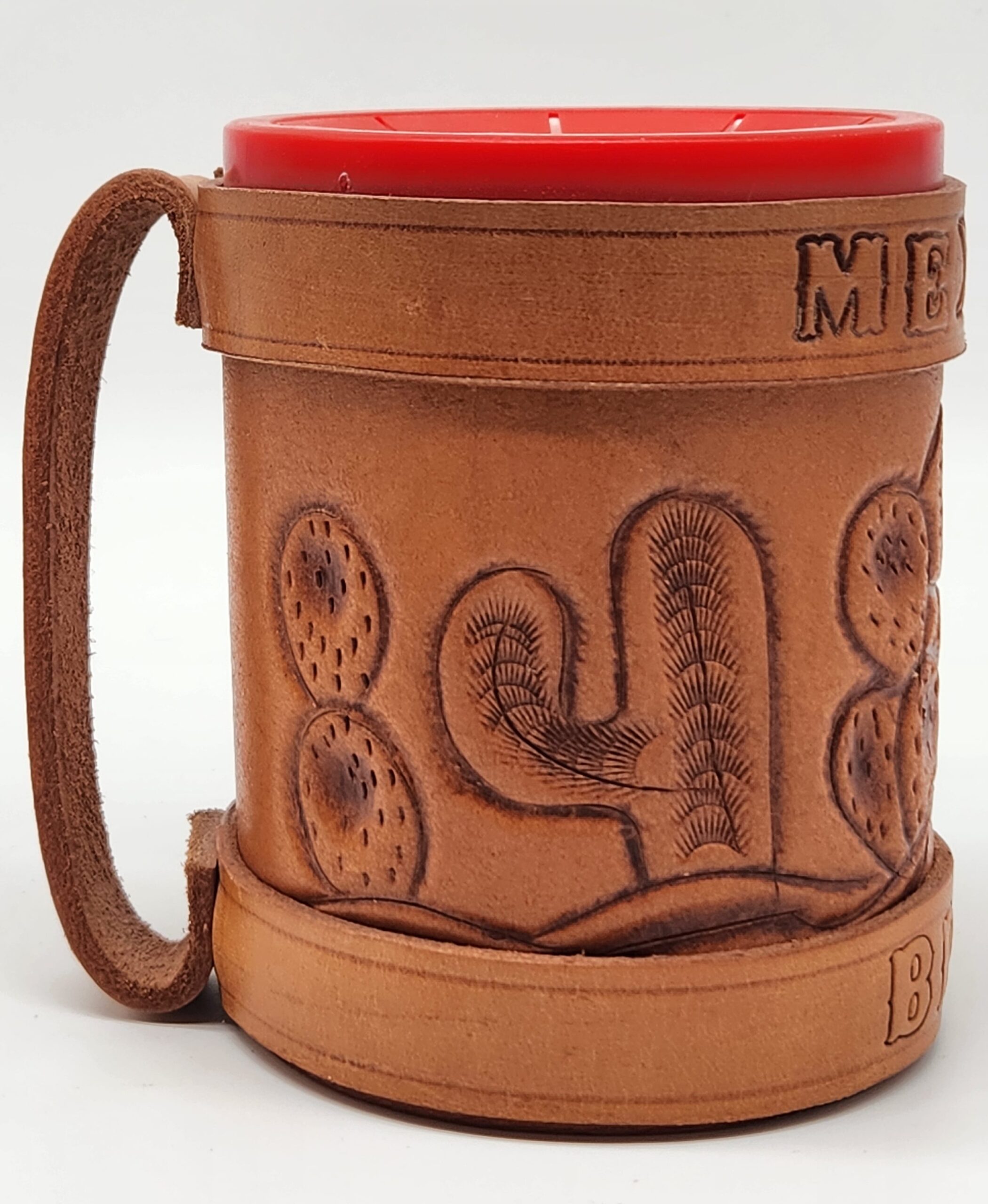 BRAD, ARE YOU THERE? Mexican Leather Can Koozie - Image 3