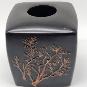Traditional Japanese style Chinkin Ceramic Napkin or Tissue Box