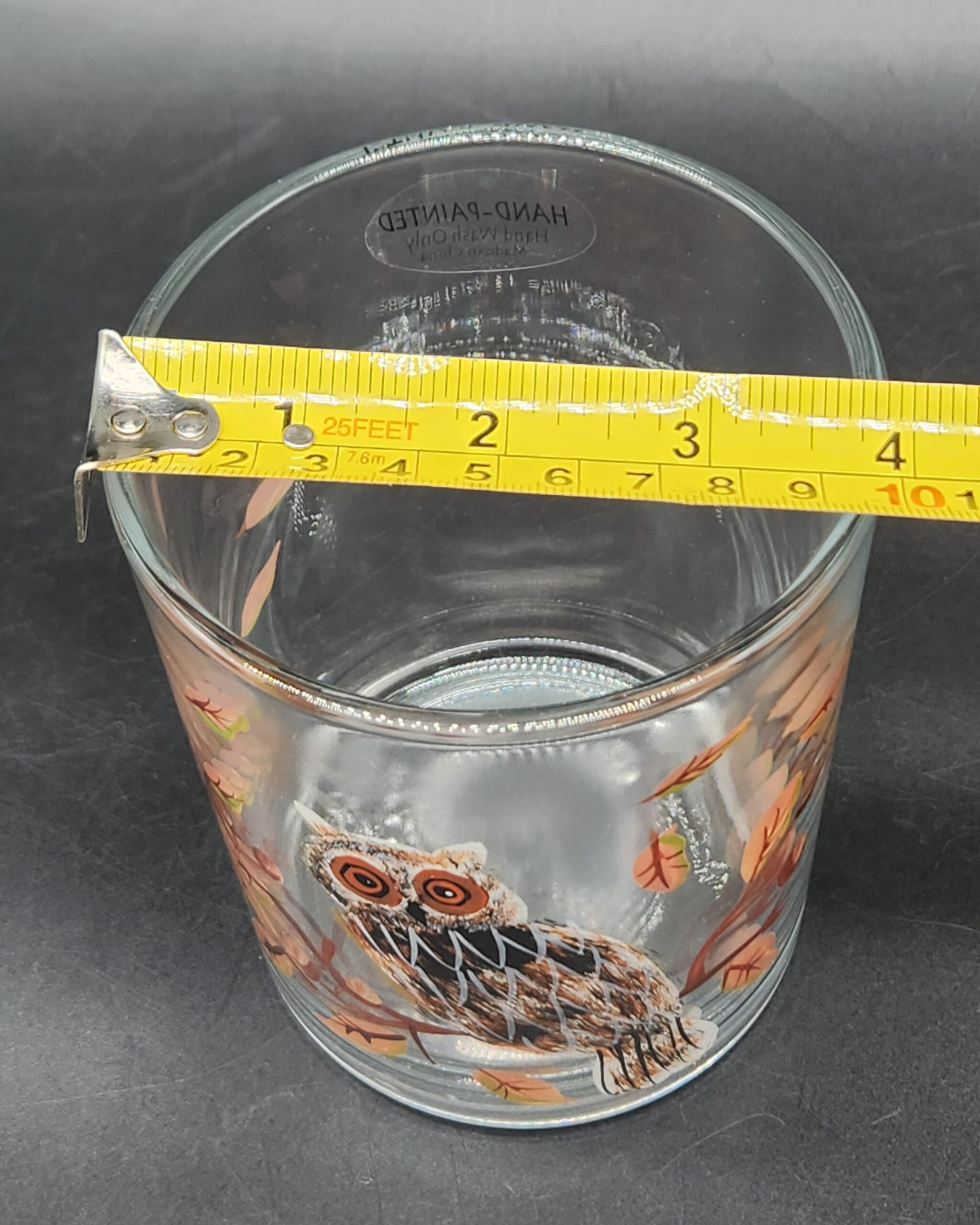 Hand Painted Owl Candle Holder / Drinking Glass / Tumbler Vase - Image 6