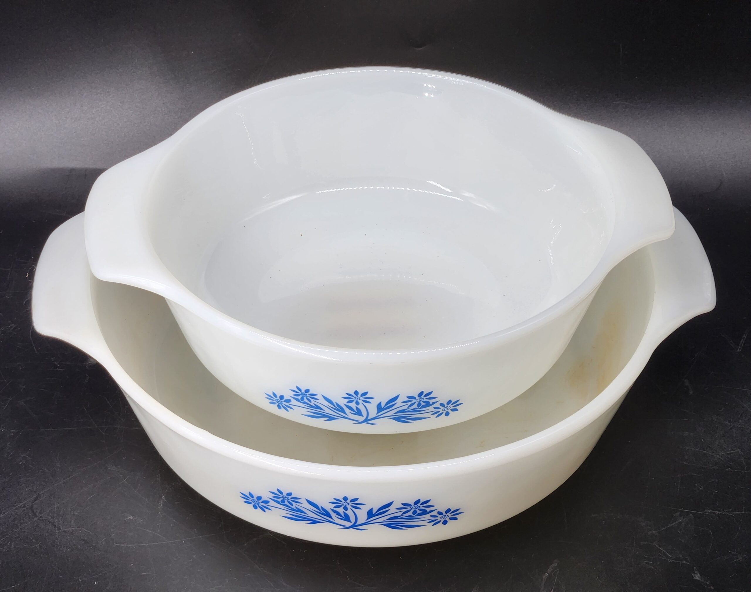 Anchor Hocking Fire King Blue Cornflower Casserole Dishes - Image 2