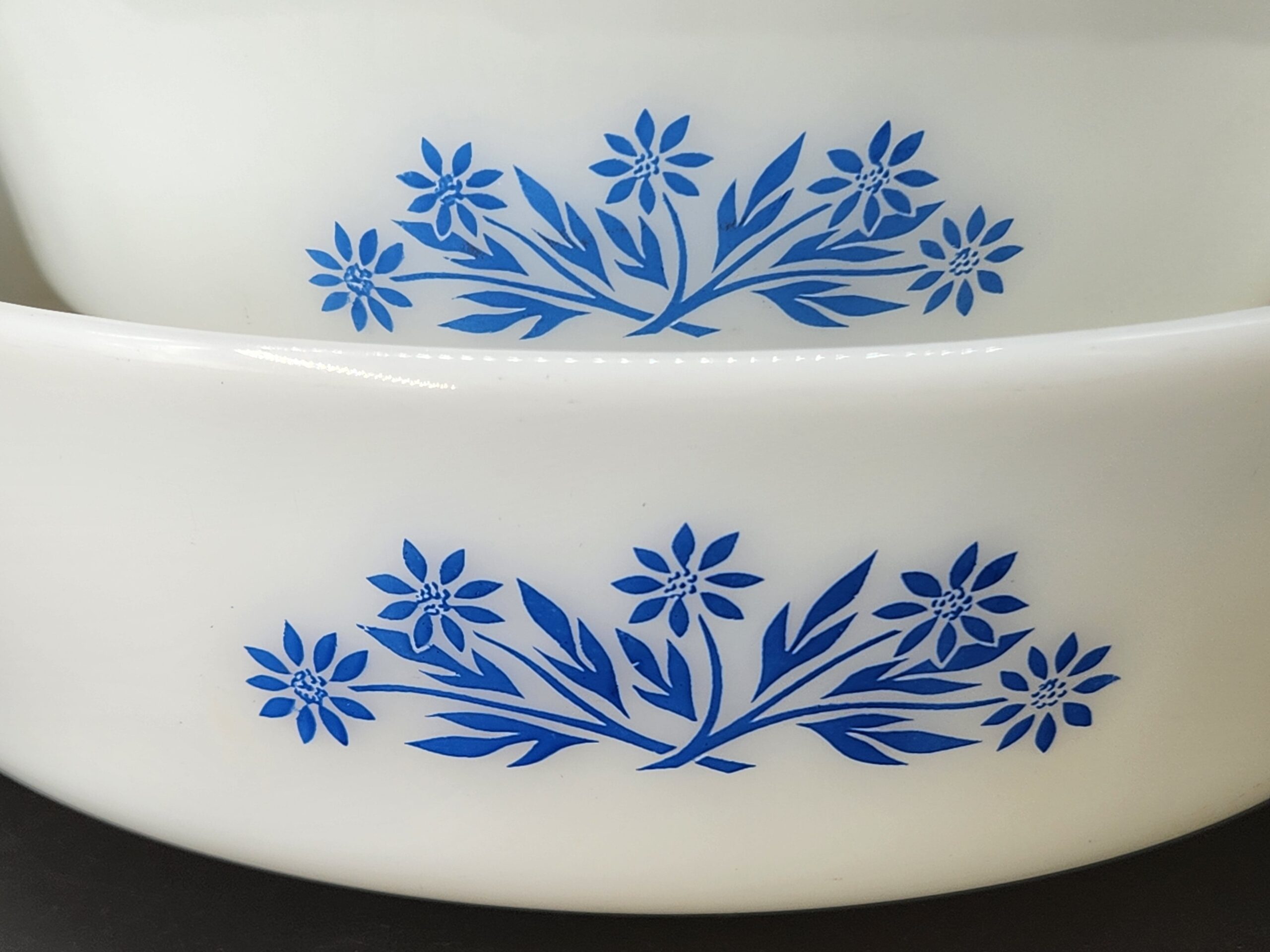Anchor Hocking Fire King Blue Cornflower Casserole Dishes - Image 4