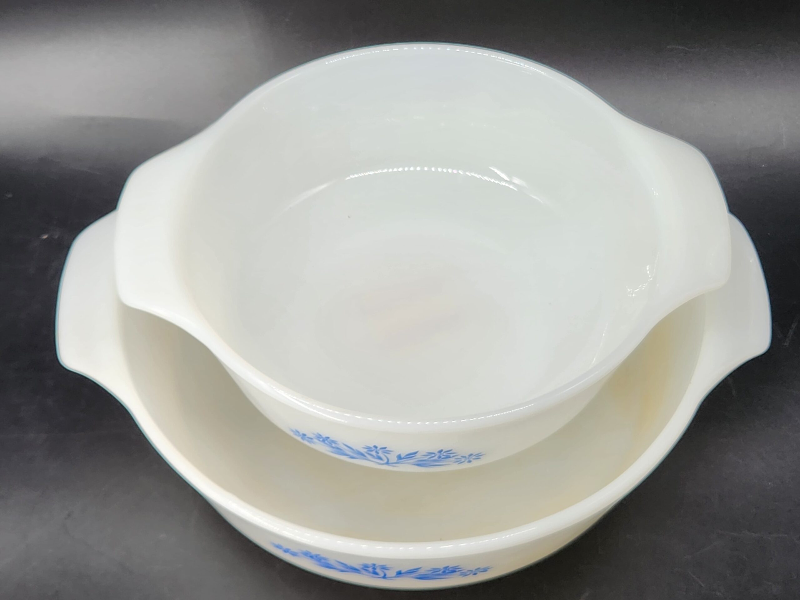 Anchor Hocking Fire King Blue Cornflower Casserole Dishes - Image 5
