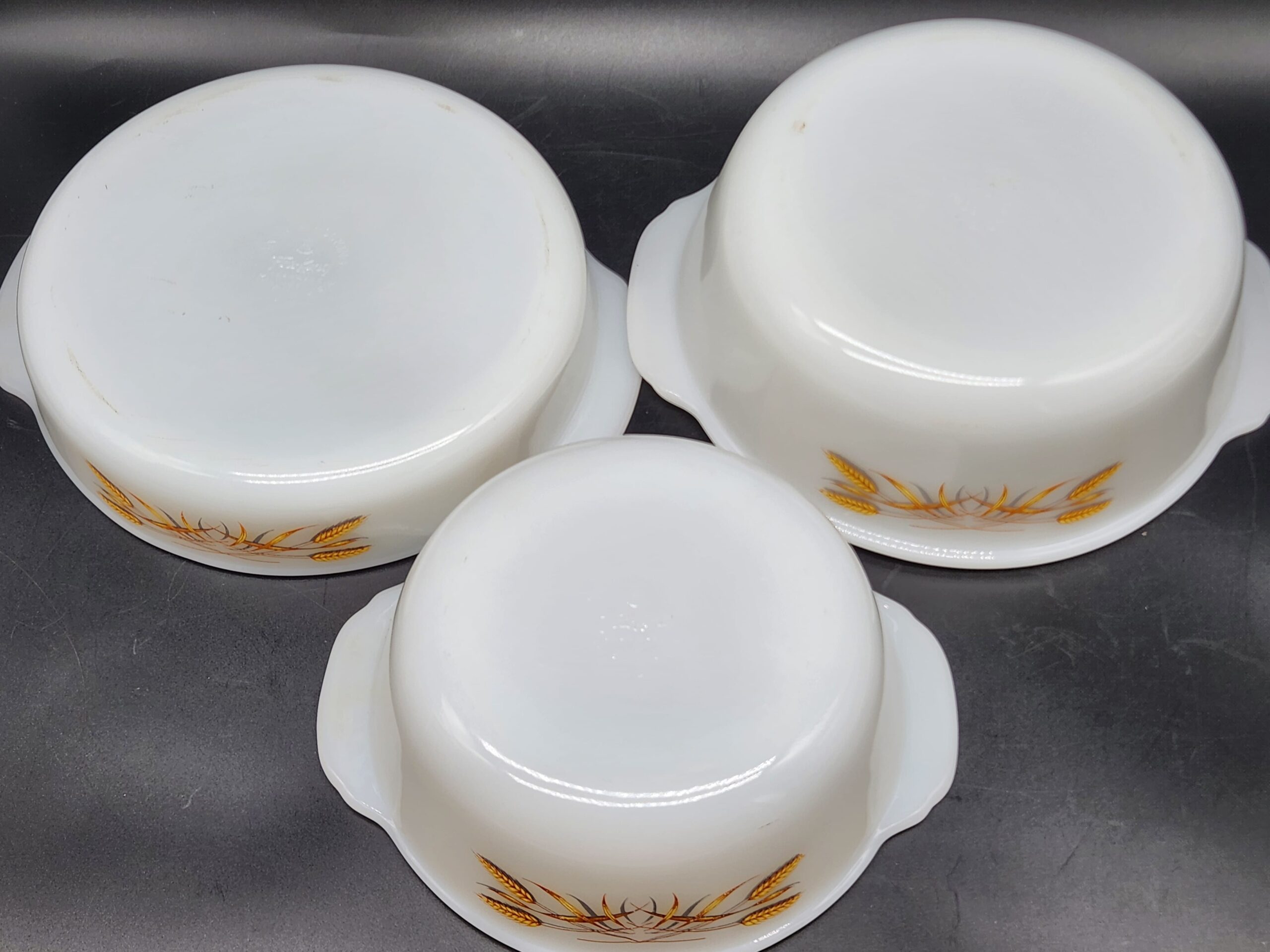 Vintage Anchor Hocking Fire King "Wheat" Pattern Casserole Dishes - Image 5