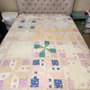 Vintage Spider Web Scrappy String Y2K Contemporary Patchwork Quilt