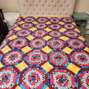 Vintage Spider Web Scrappy String Y2K Contemporary Patchwork Quilt