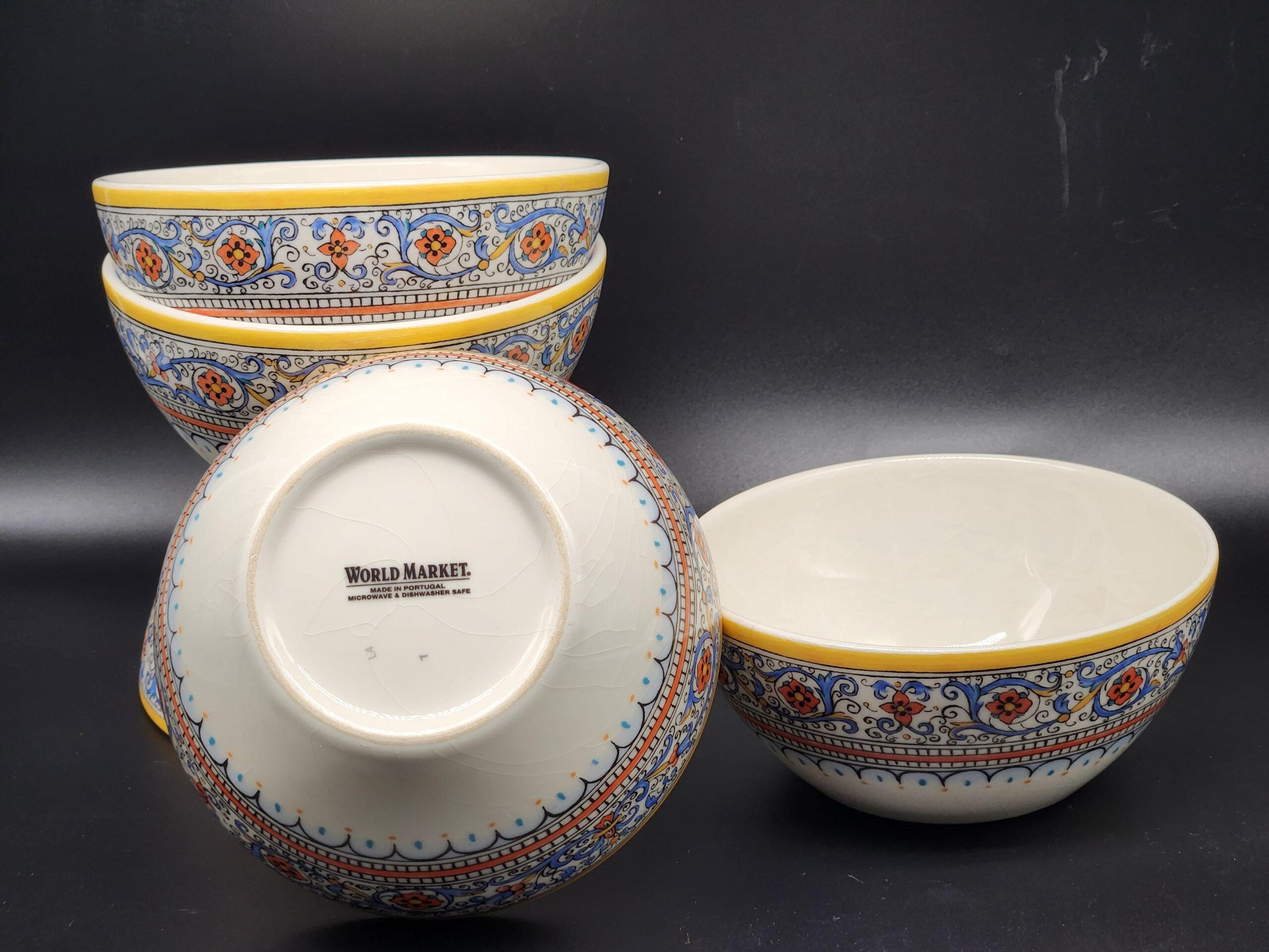 World Market Portugal Porto Cereal Soup Bowl Set of 5 - Image 5