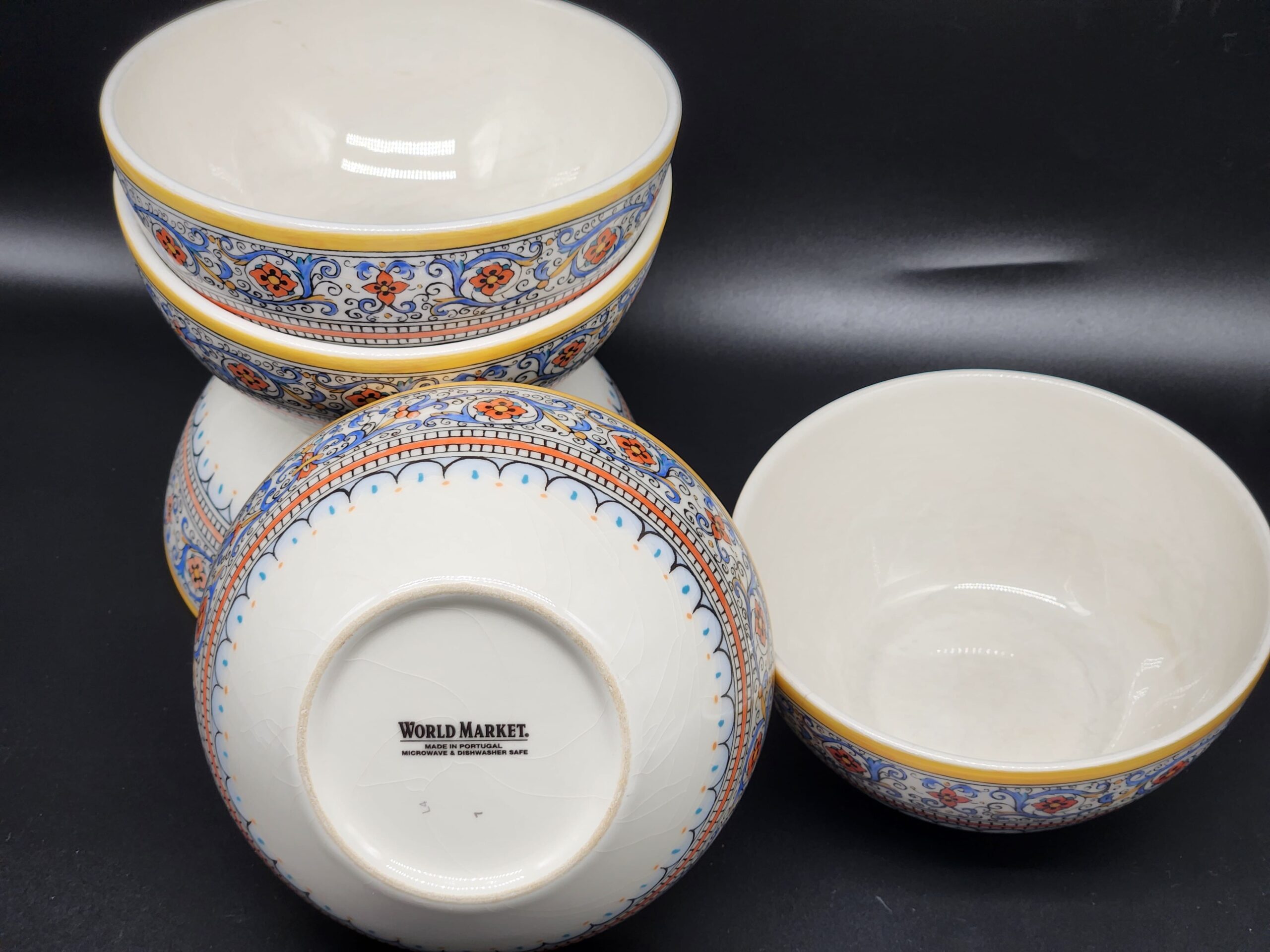 World Market Portugal Porto Cereal Soup Bowl Set of 5 - Image 6
