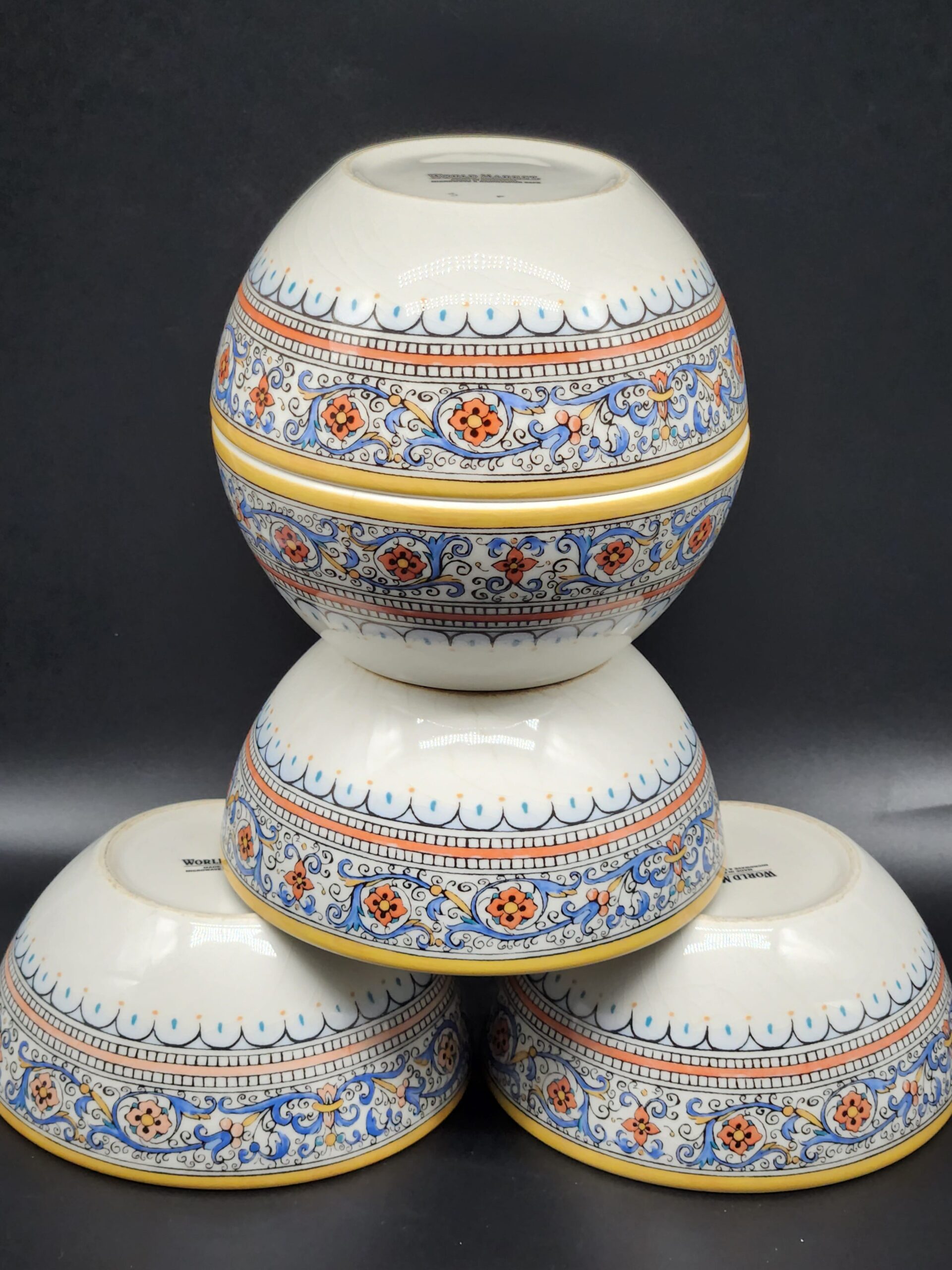 World Market Portugal Porto Cereal Soup Bowl Set of 5