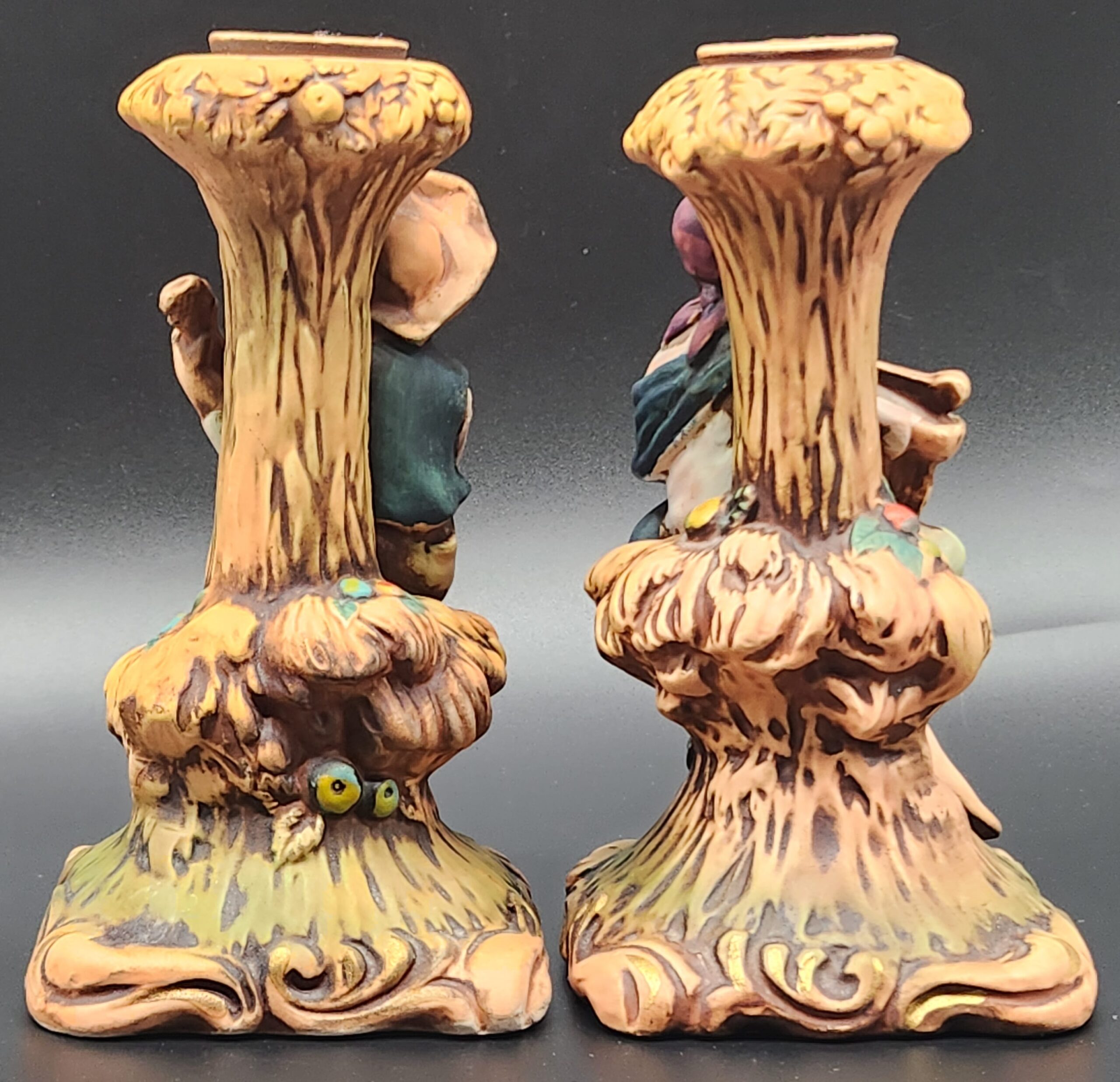 1950s National Potteries "Arcadia" Ceramic Candle Holders - Image 3