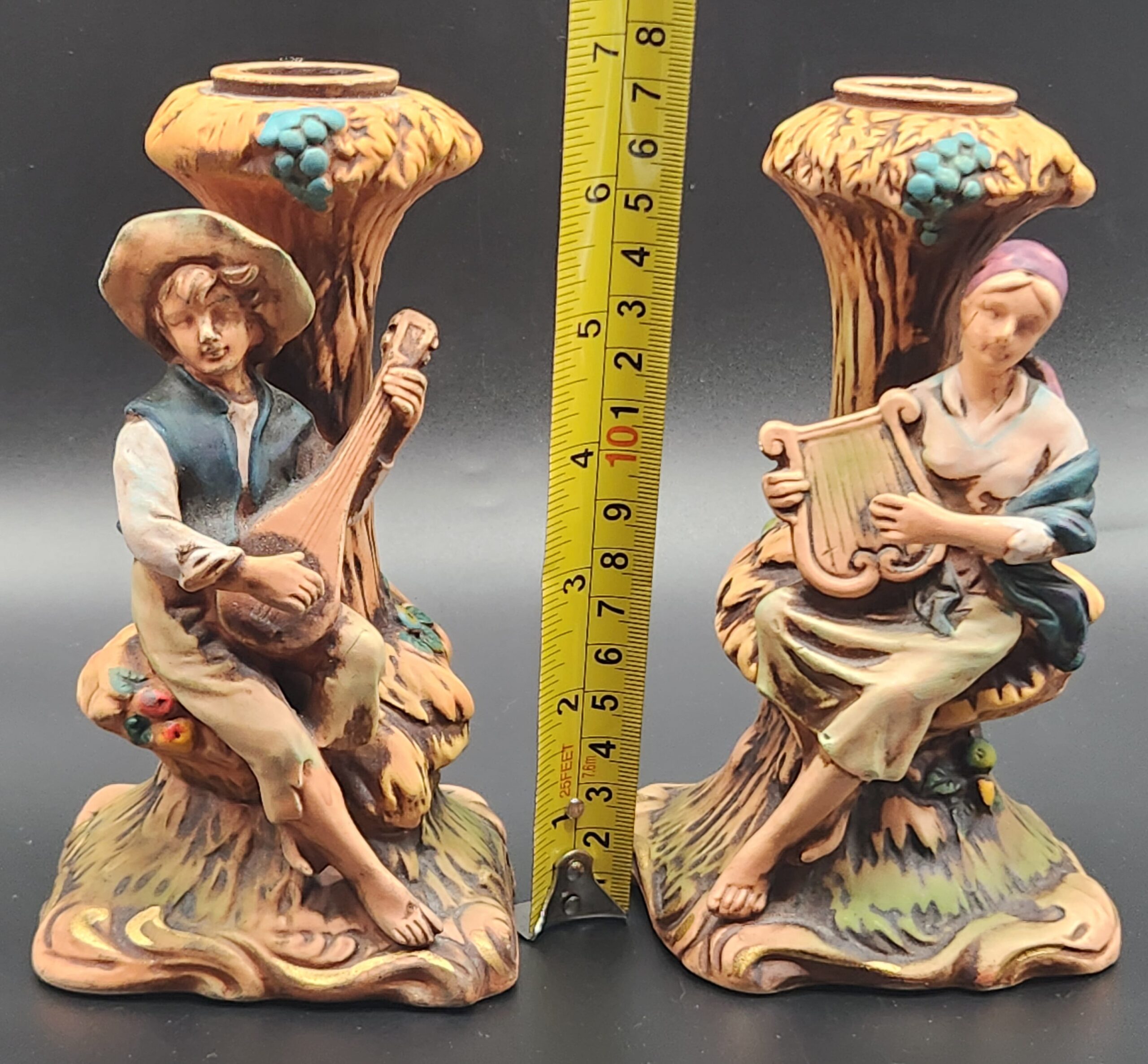 1950s National Potteries "Arcadia" Ceramic Candle Holders - Image 9