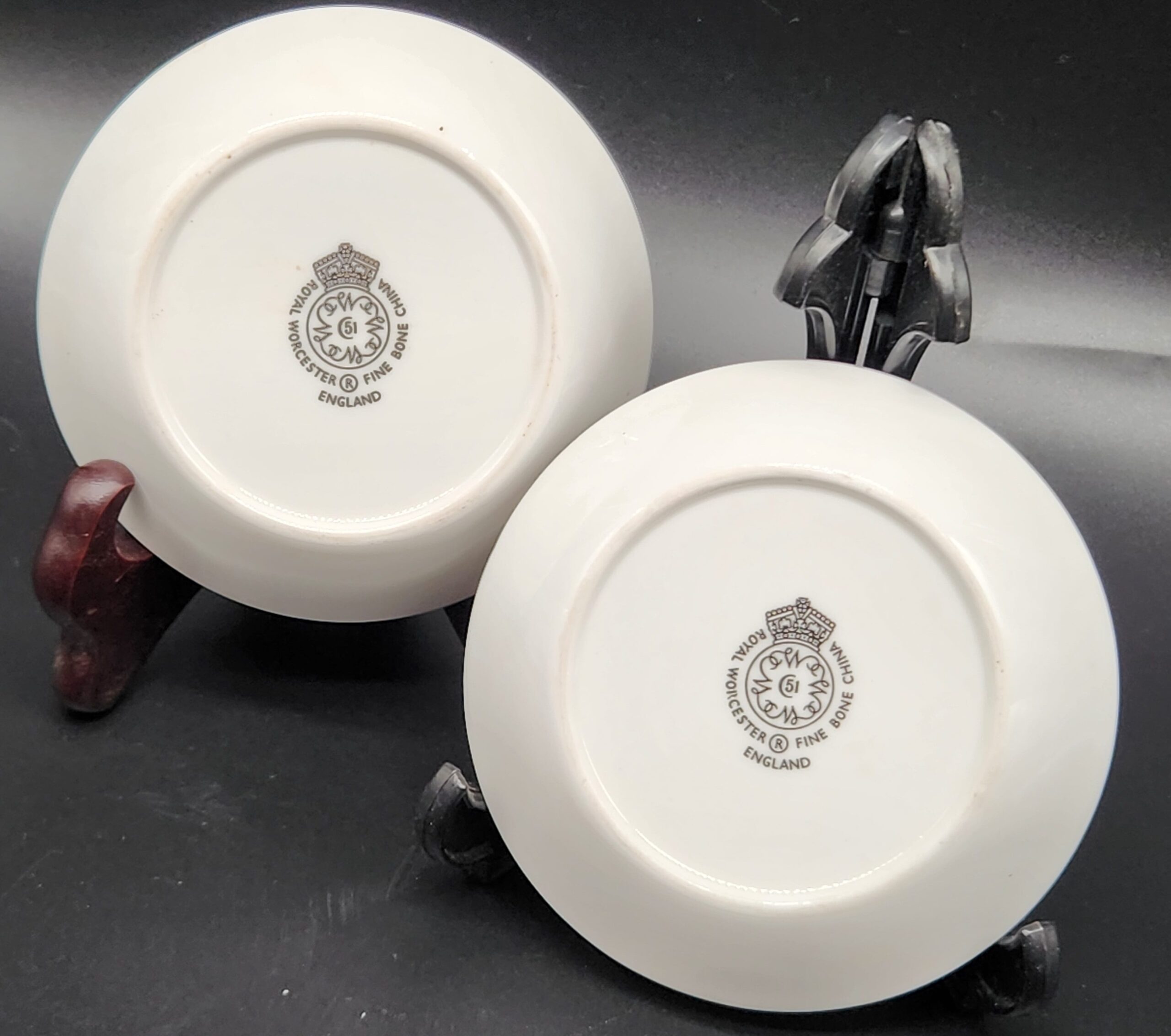 Royal Worcester English Fine Bone China Alpine Flowers Trinket Dishes - Image 4