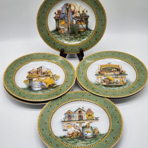 Sakura Stoneware "Garden Vignette" Collection Salad Plates