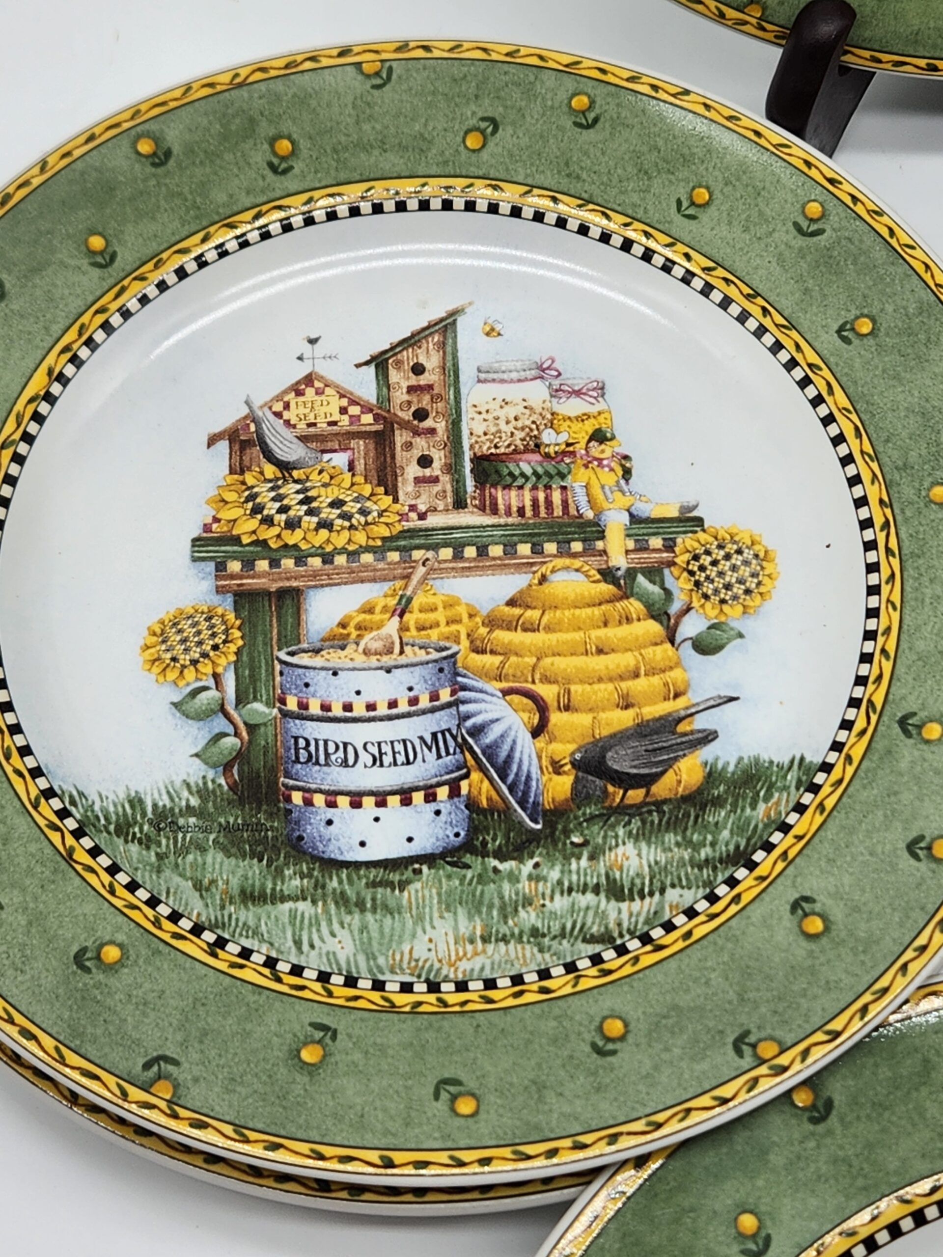 Sakura Stoneware "Garden Vignette" Collection Salad Plates - Image 3