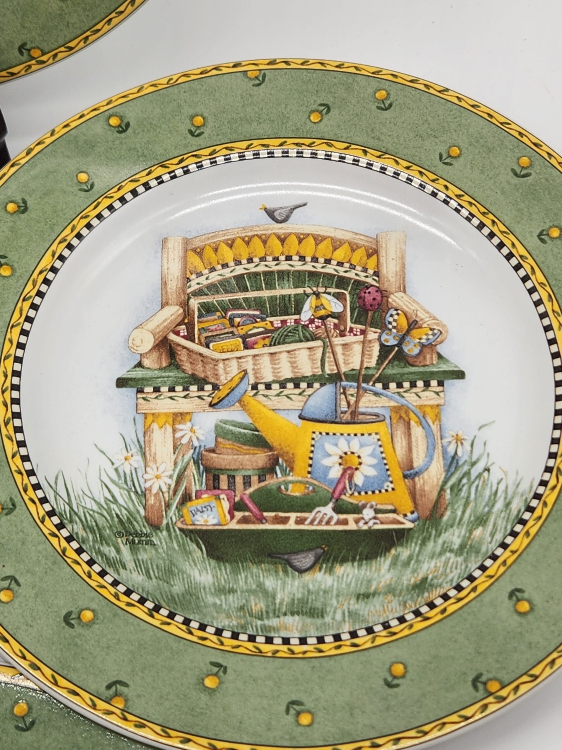 Sakura Stoneware "Garden Vignette" Collection Salad Plates - Image 4
