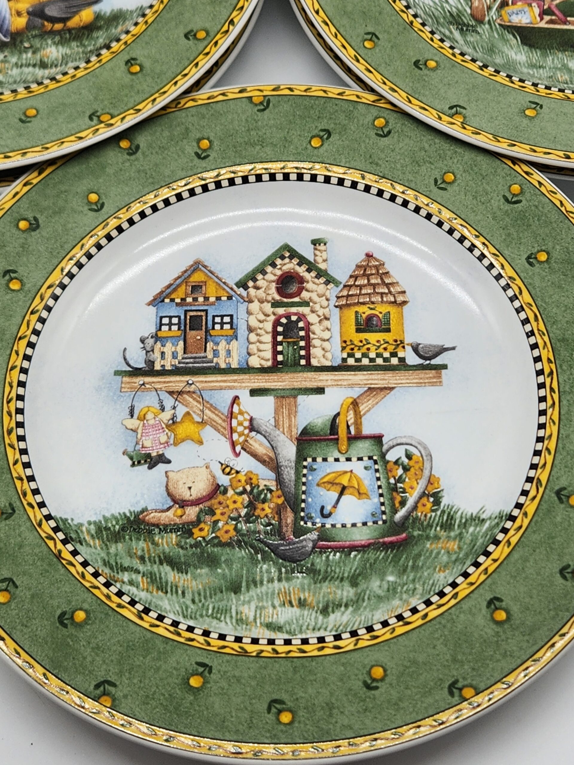 Sakura Stoneware "Garden Vignette" Collection Salad Plates - Image 5